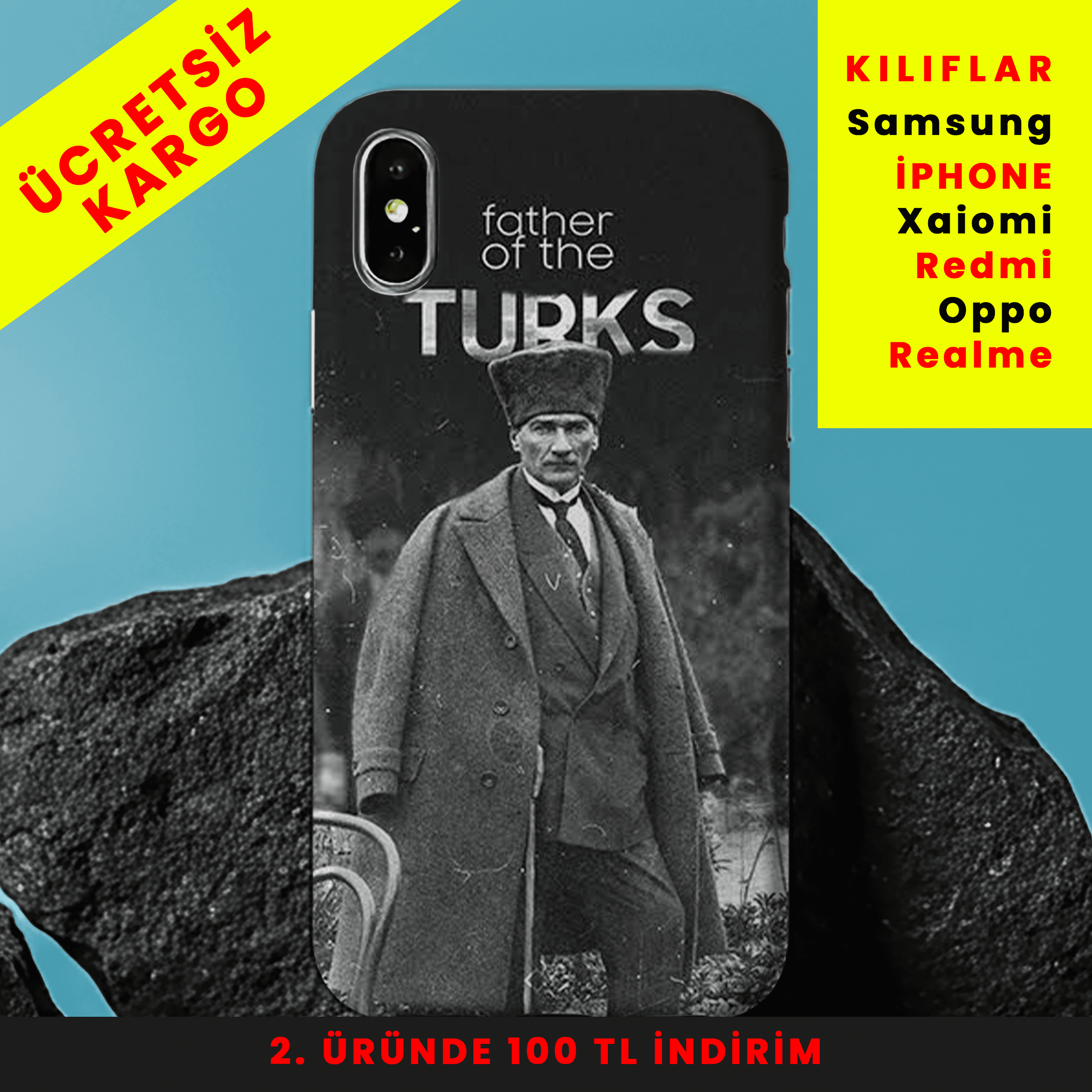 Father Of The Turks Tasarım Baskılı telefon Kılıfları