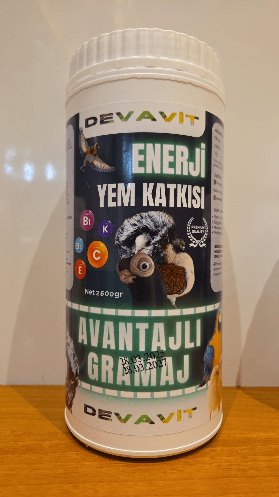 Enerji Yem Katkısı Güvercin, Tavuk ve Kanatlılar için - 2.5 kg