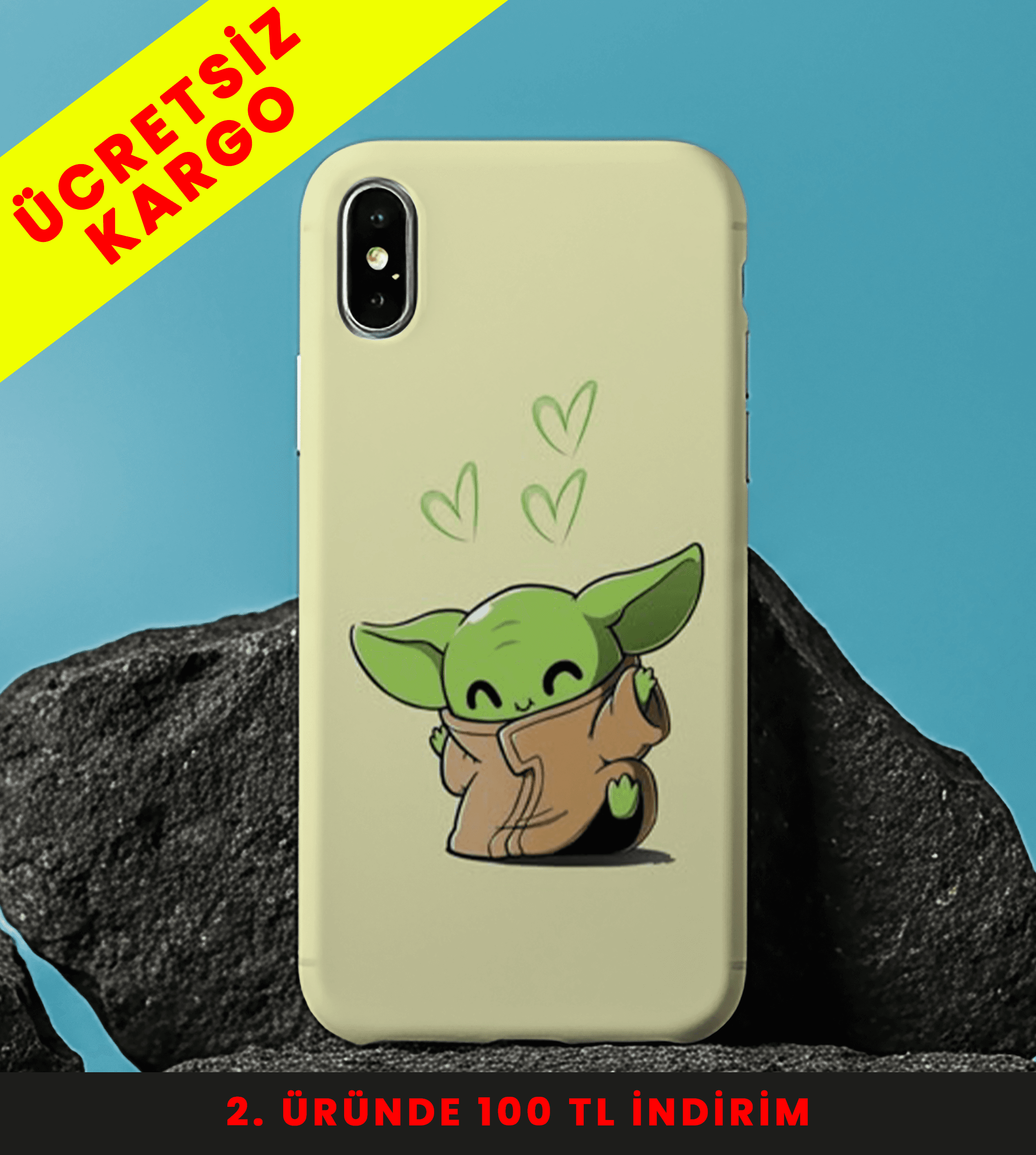 Baby Yoda Tasarım Baskılı Telefon Kılıfları