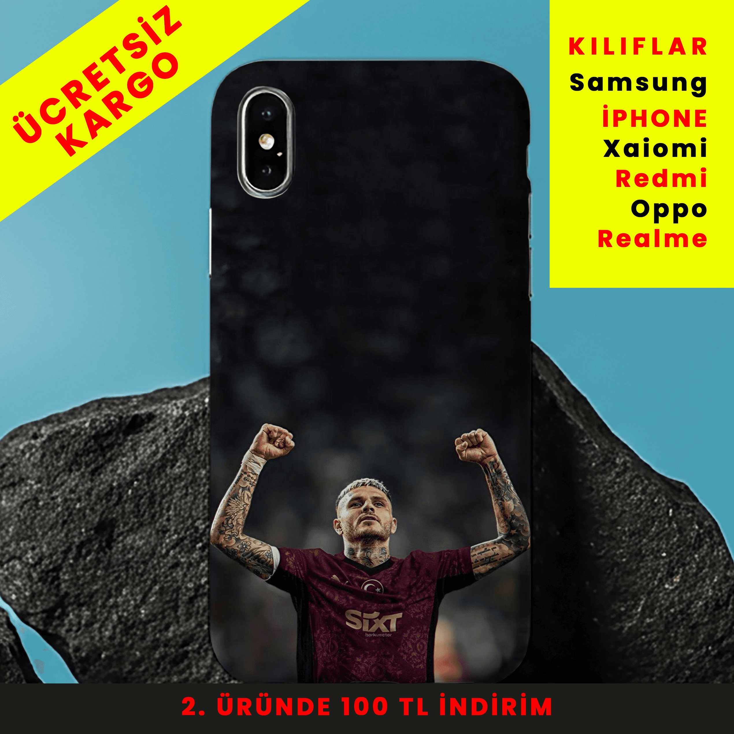Goal King -Icardi Tasarım Baskılı Telefon Kılıfları