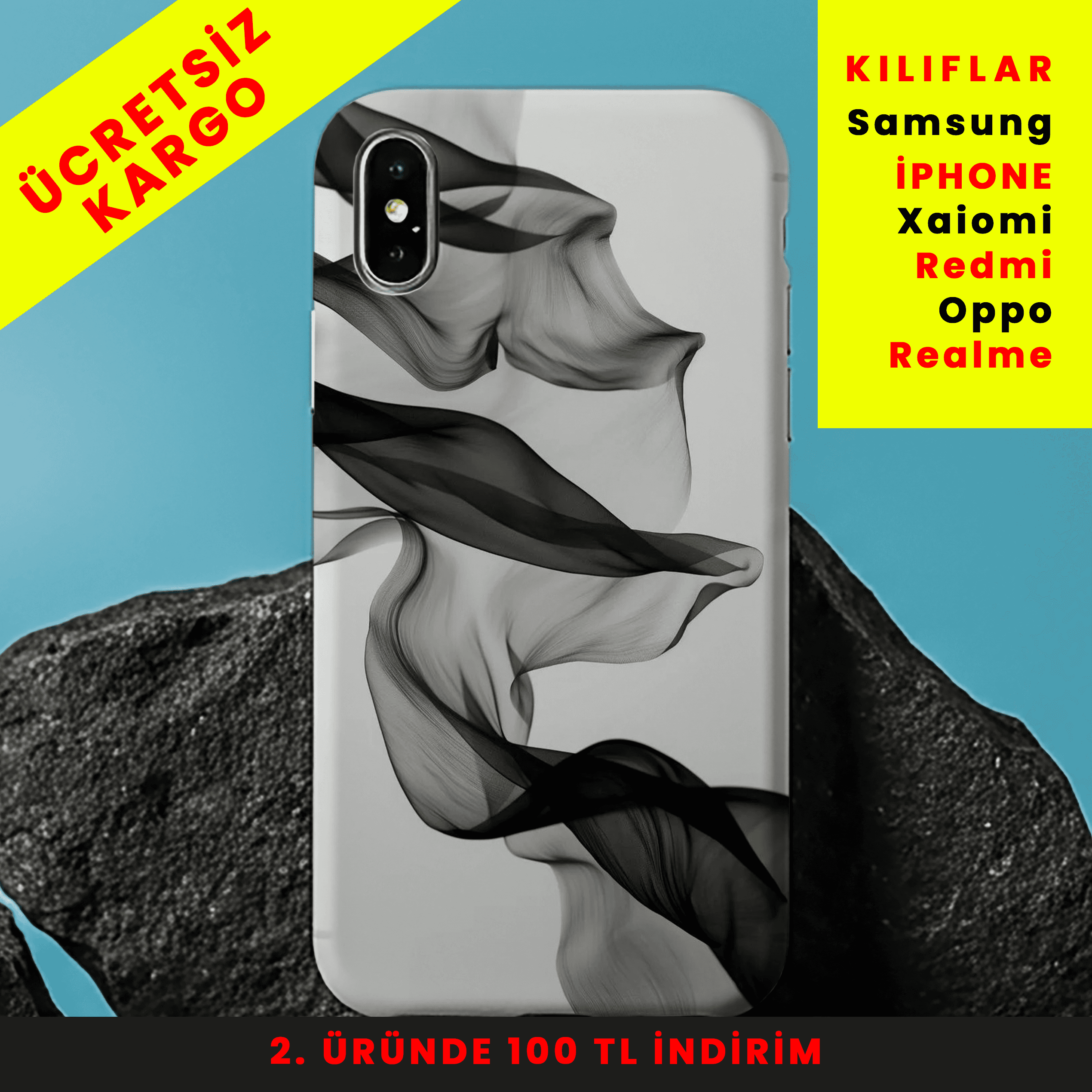 Shadow Veil Tasarım Baskılı Telefon Kılıfları