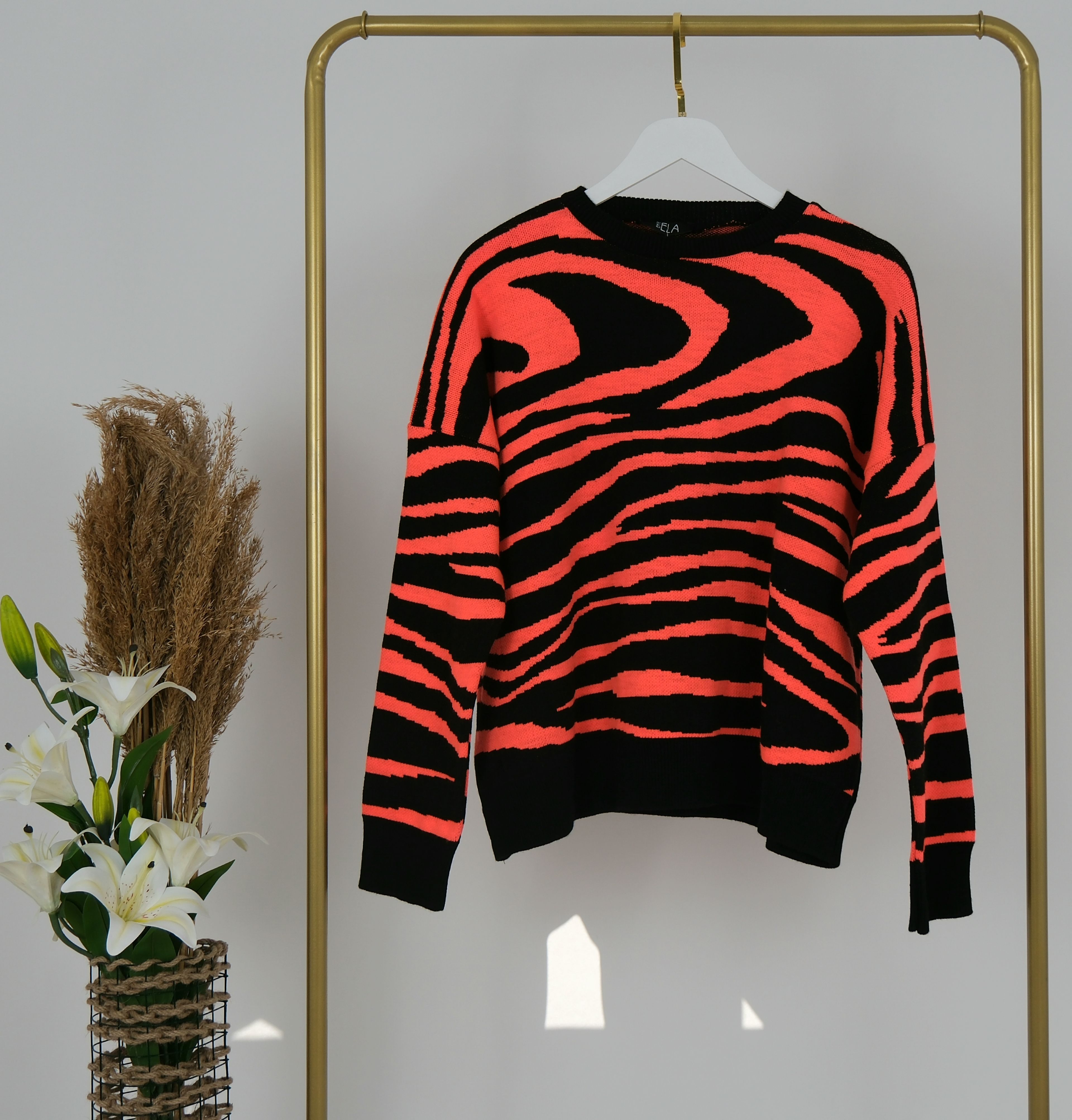 ZEBRA DESENLİ KAZAK 