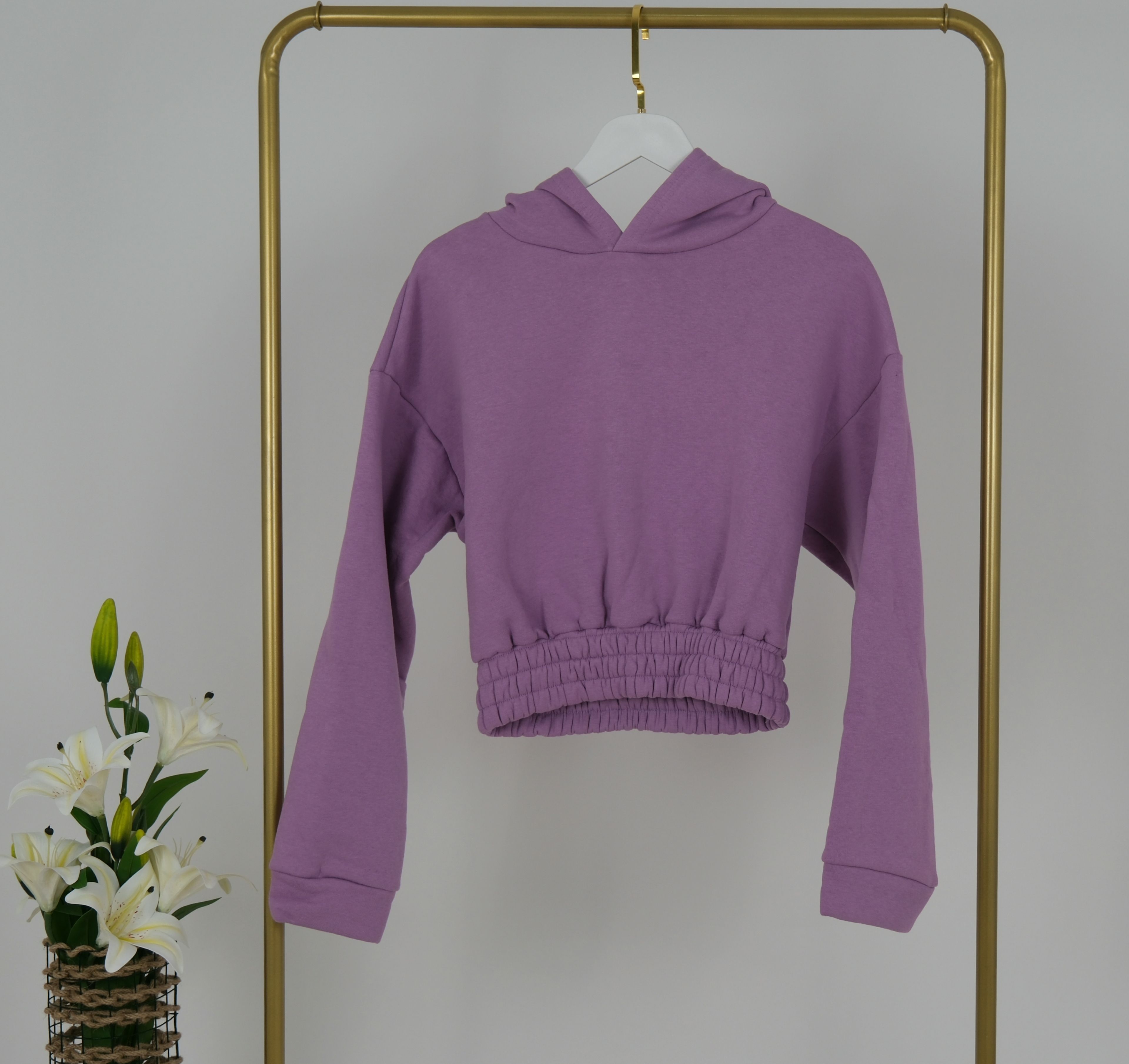 CROP EŞOFMAN TAKIMI - Lila