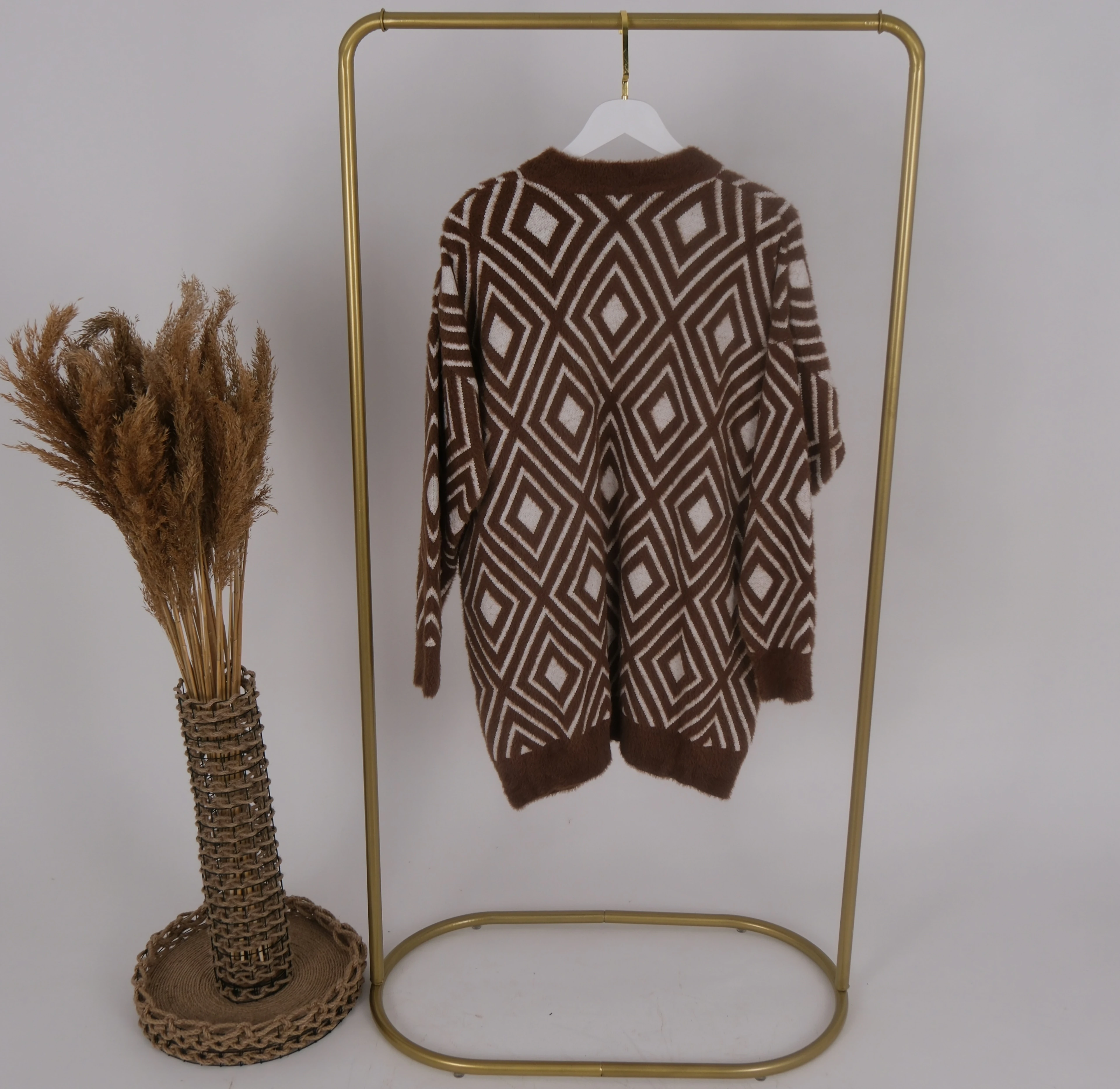 GEOMETRİK DESENLİ TRİKO KAZAK 