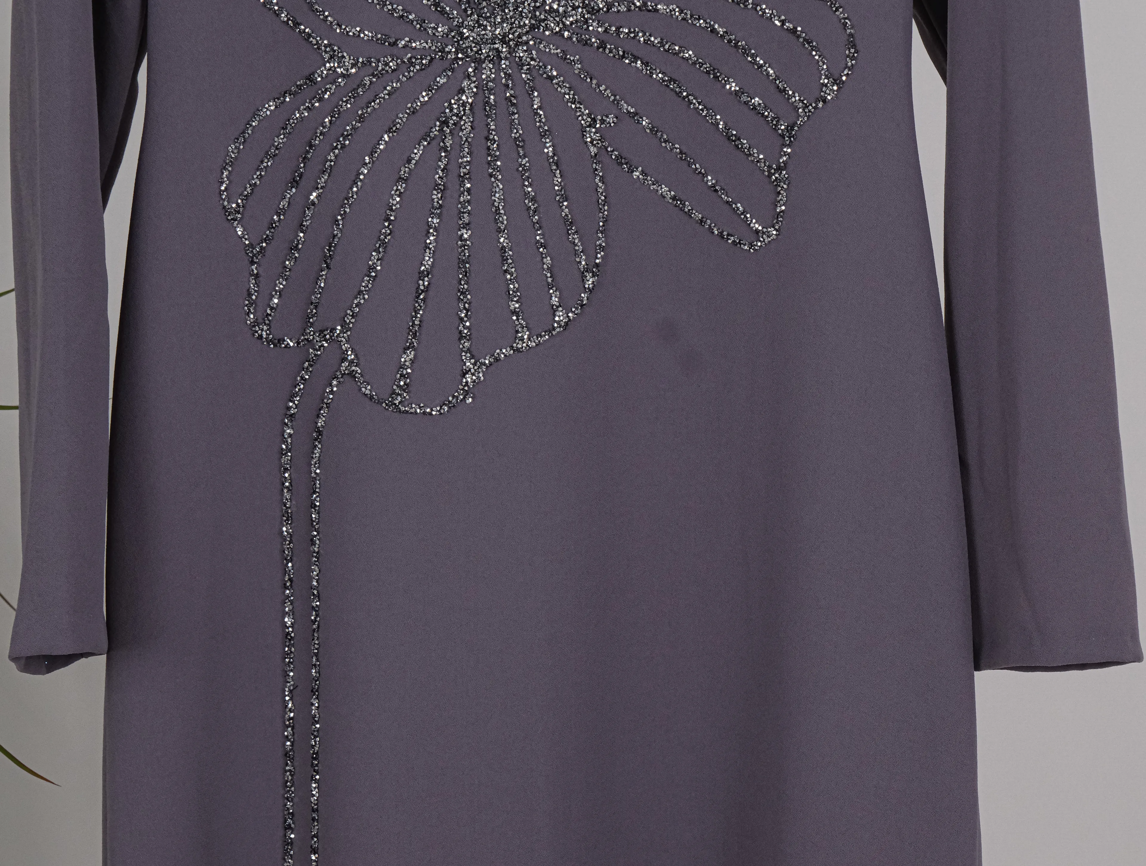 TAŞ DETAYLI ELBİSE 