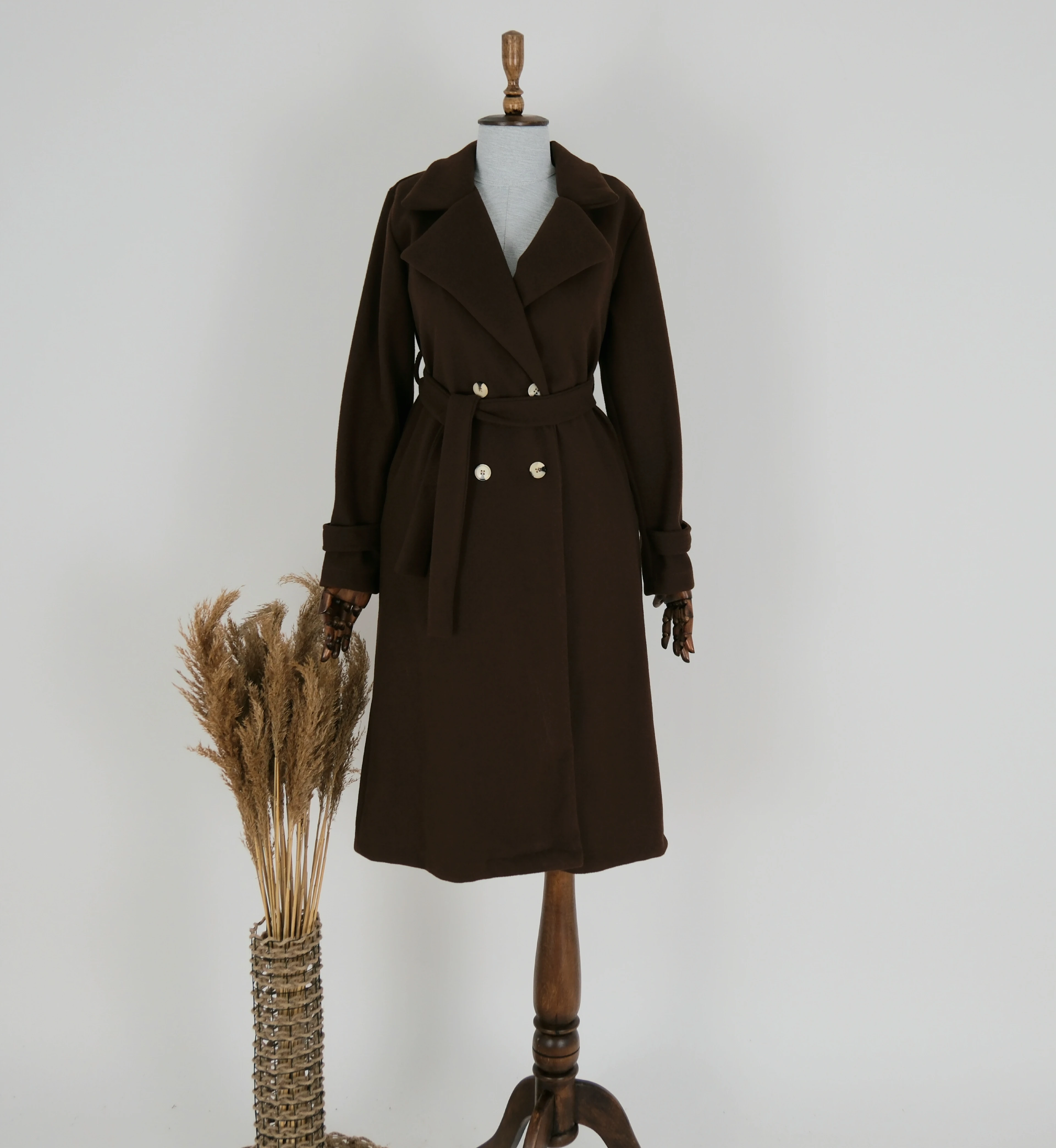 KEMERLİ KAŞE KABAN   - Acı Kahve