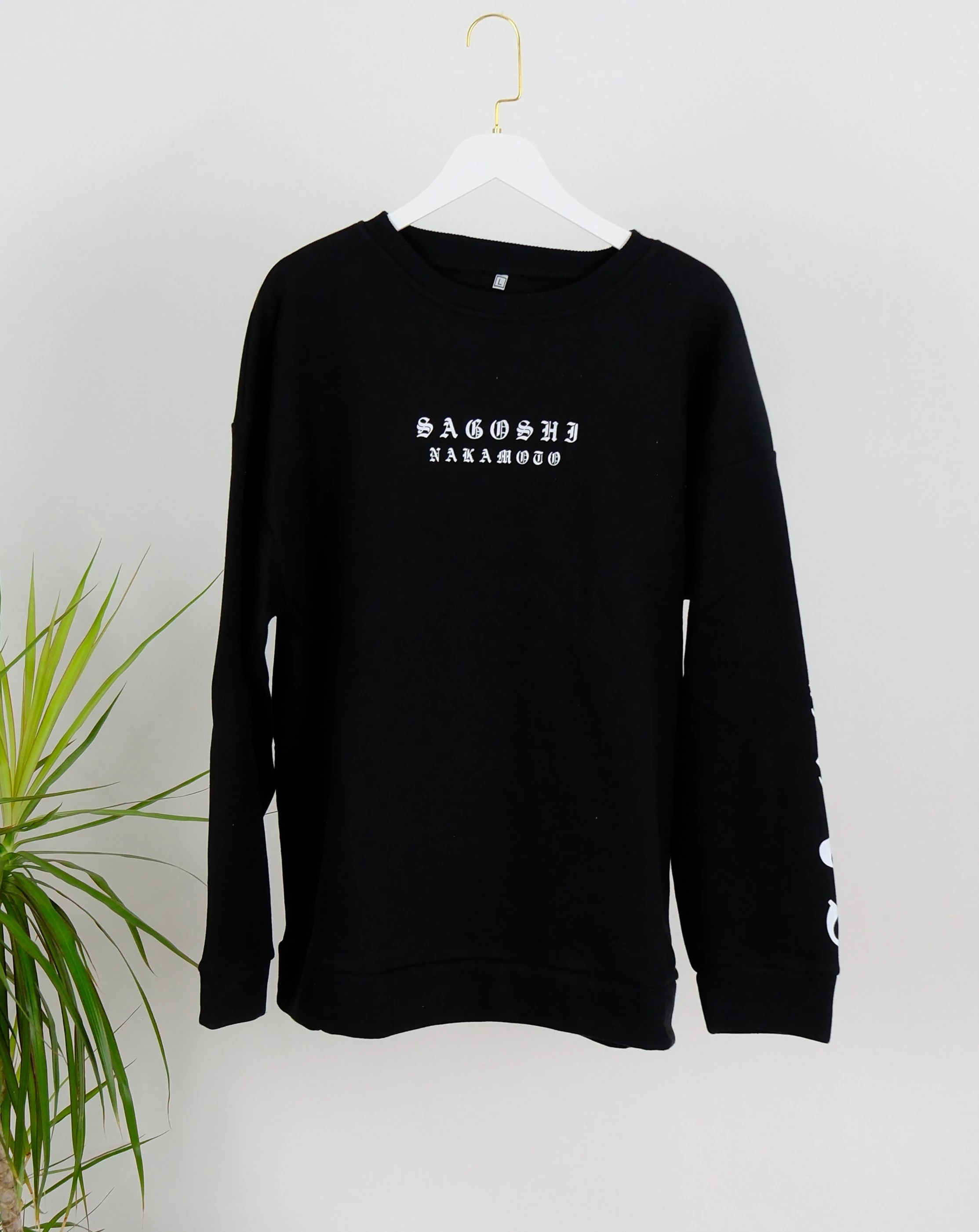 BASKILI  SWEATSHİRT - Siyah