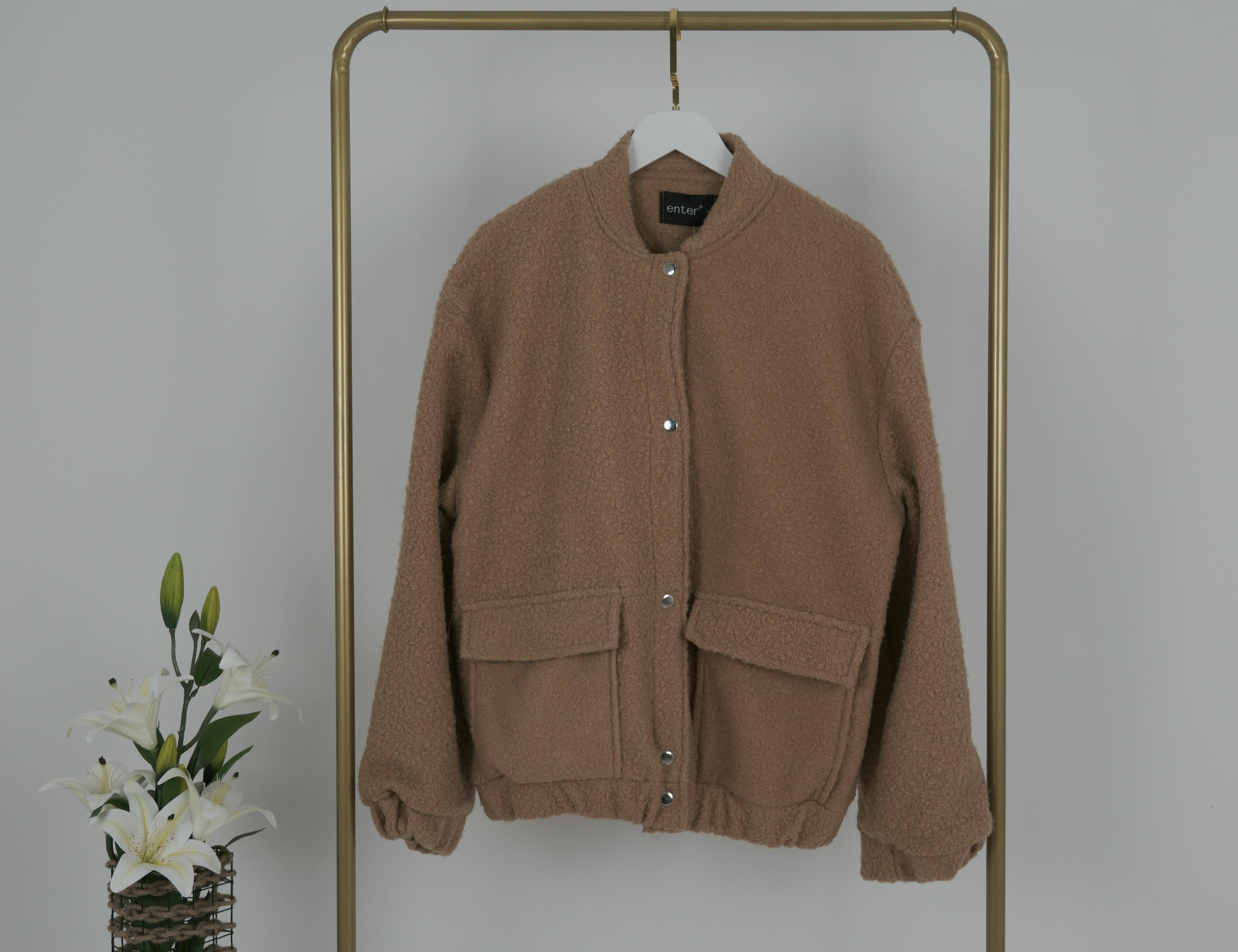 OVERSİZE KALIP PELUŞ BOMBER CEKET 