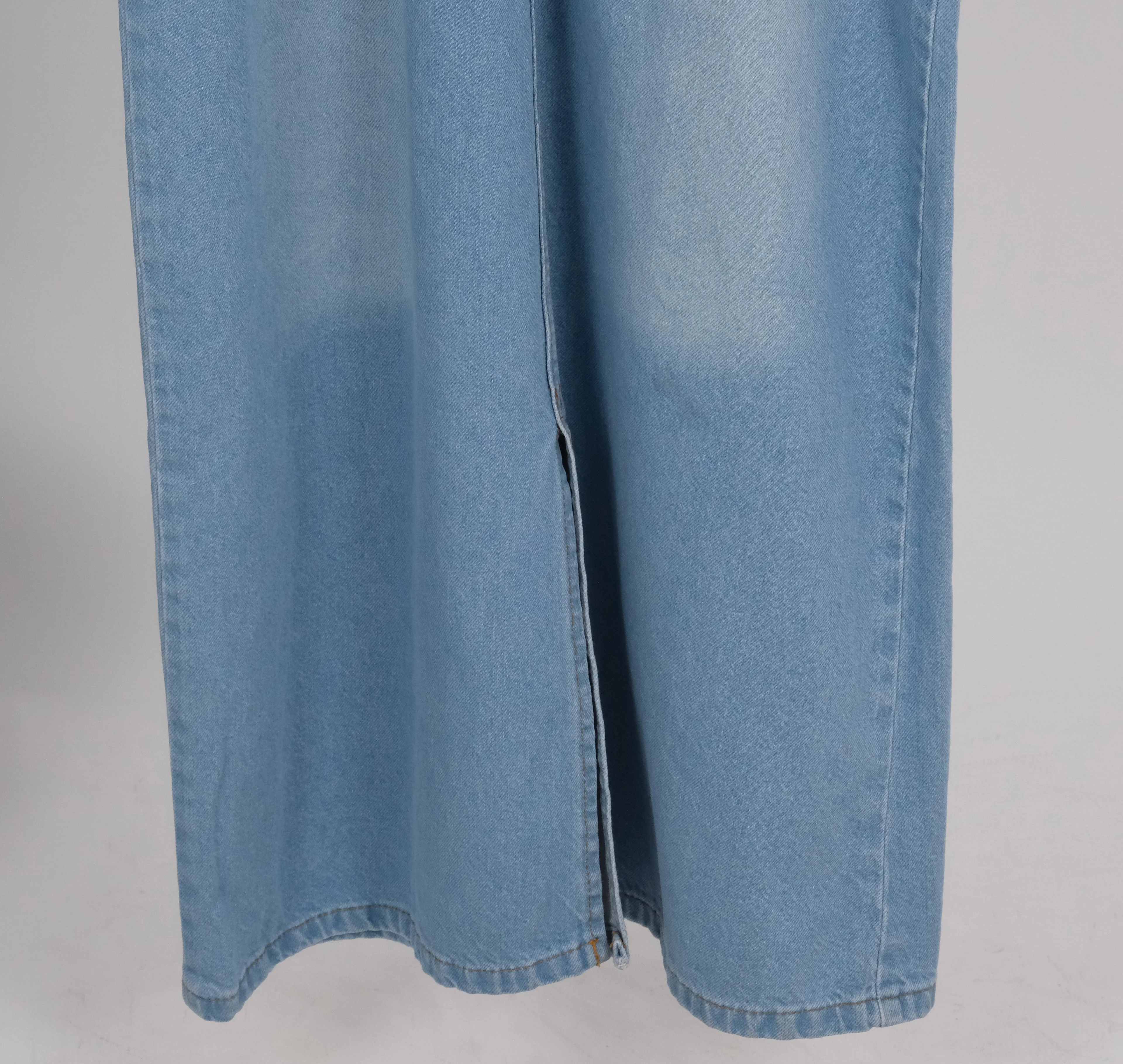 AÇIK MAVİ DENİM UZUN ELBİSE 