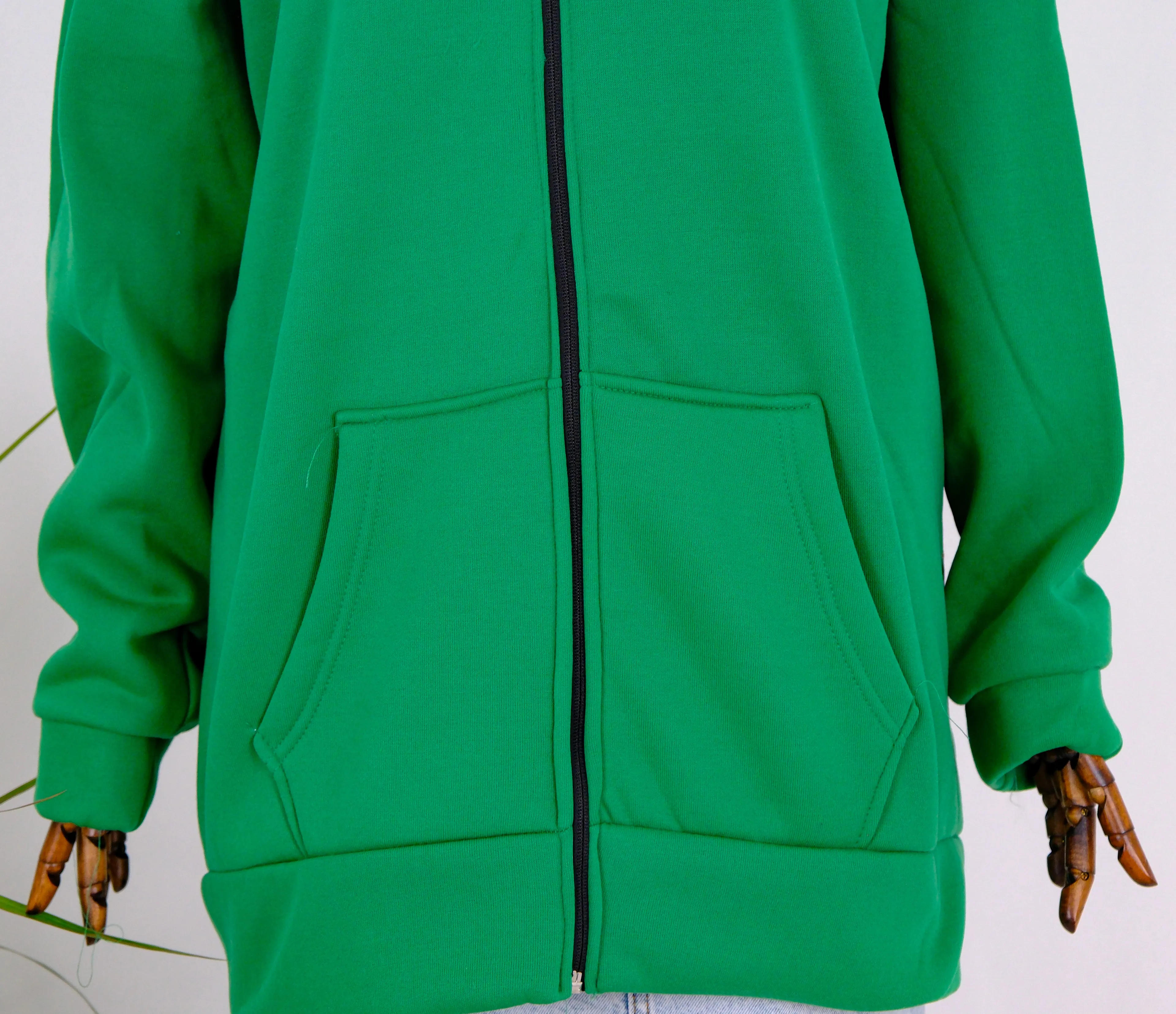 FERMUARLI KAPÜŞONLU SWEATSHIRT