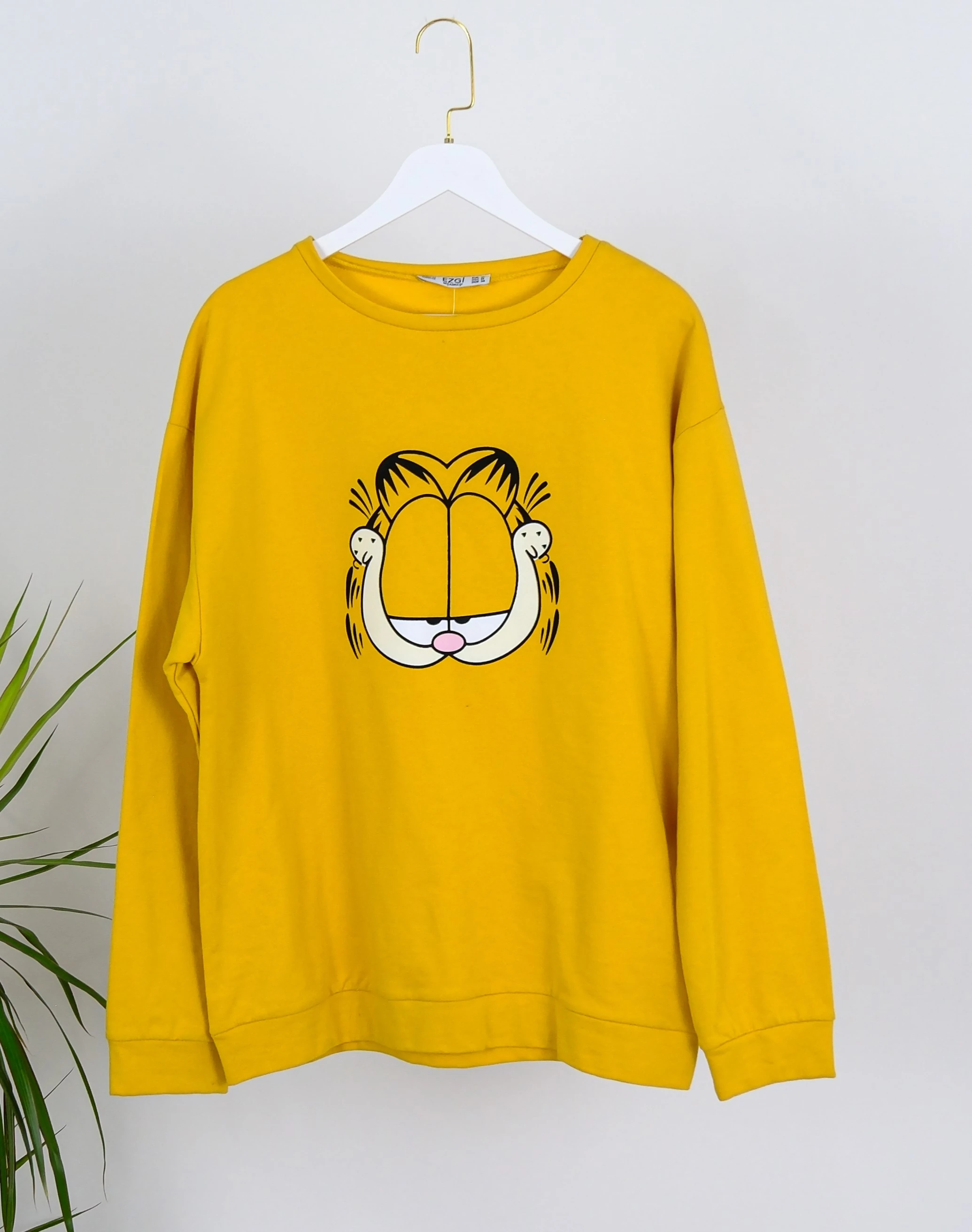 GARFIELD BASKILI SARI SWEATSHIRT - Sarı