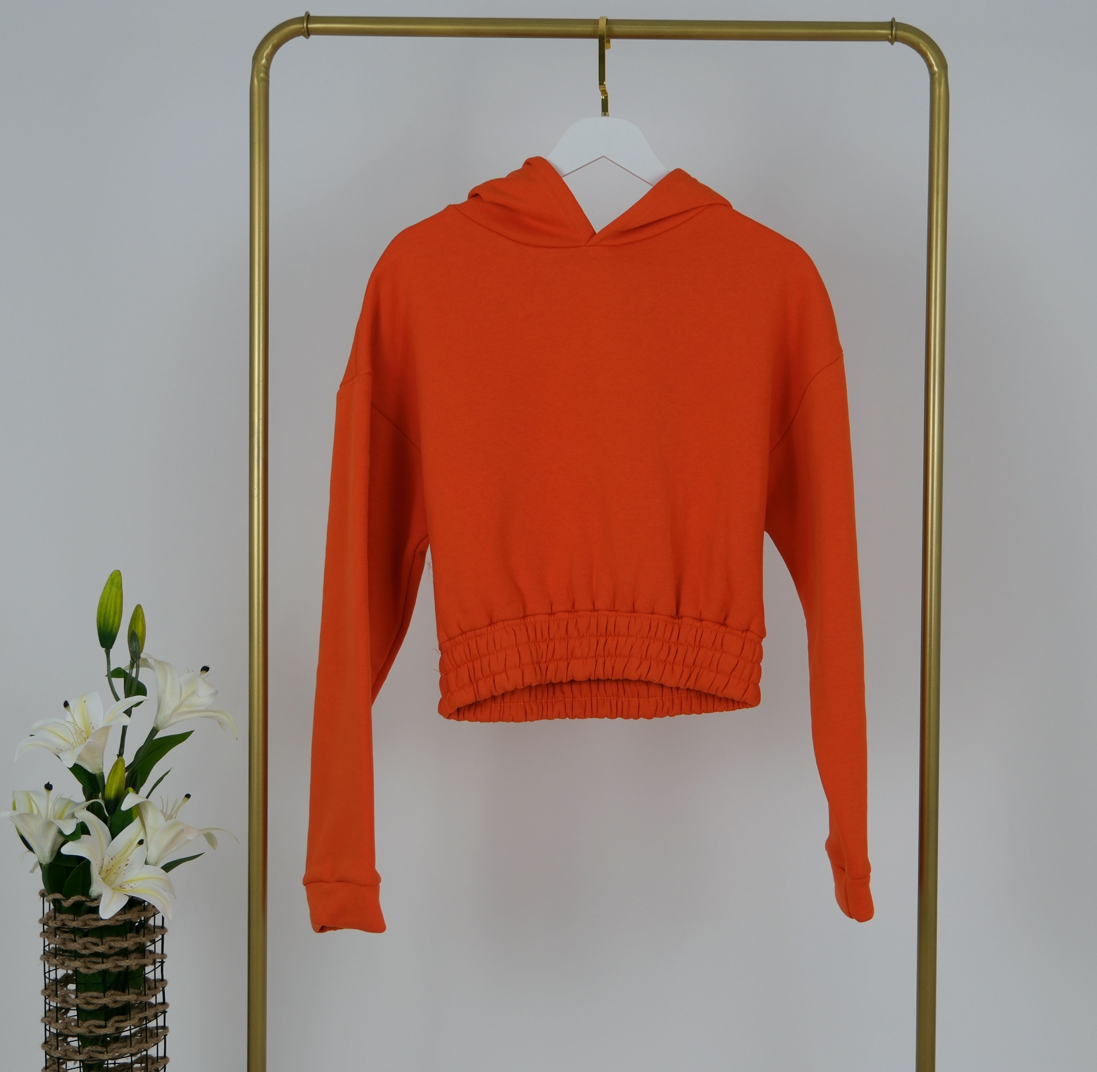 BELİ BÜZGÜLÜ CROP  - Turuncu
