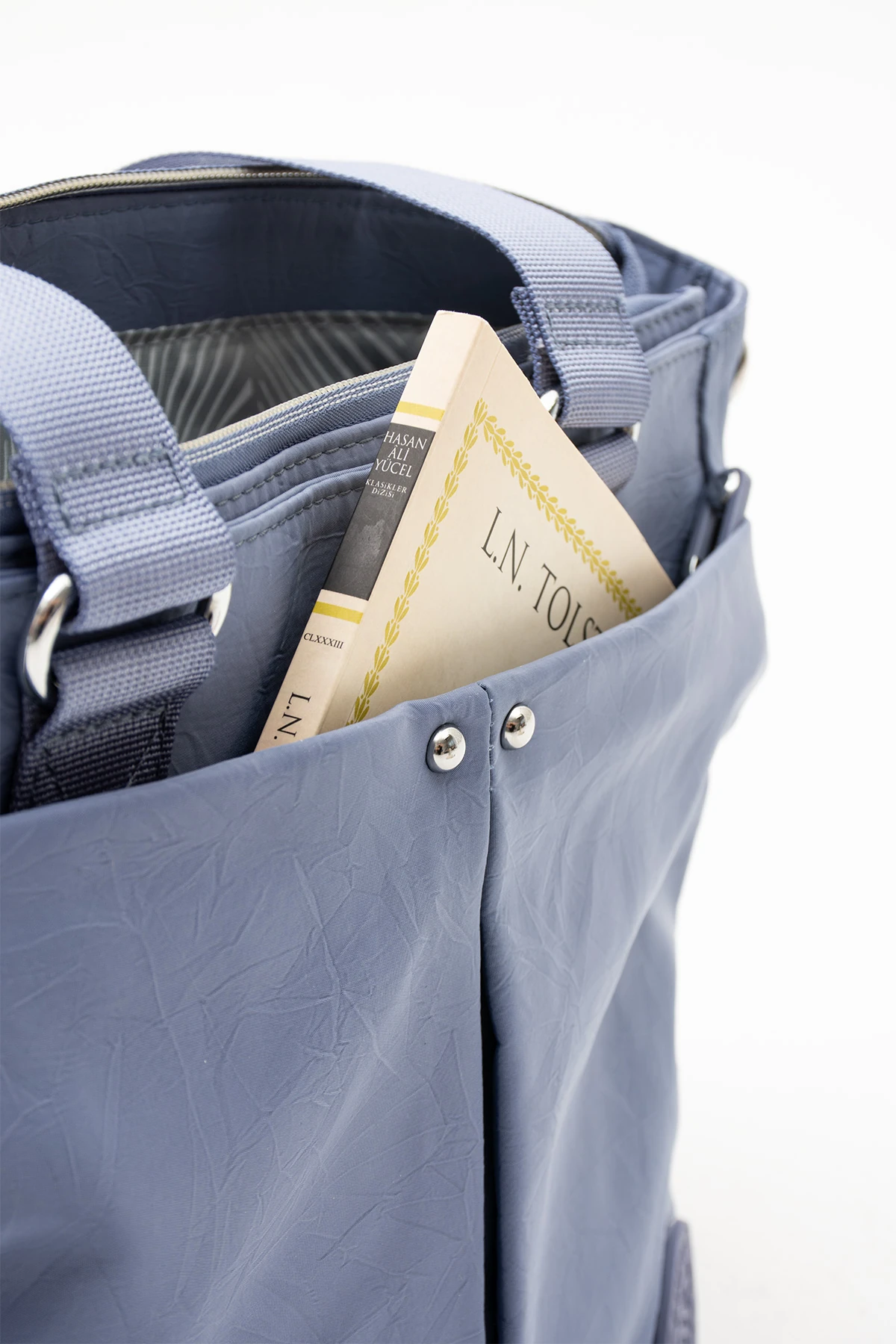 5 Gözlü Klınkır Su Geçirmez Kumaş Astarlı Ayarlanabilir Uzun Askılı Bayan Çapraz Çanta