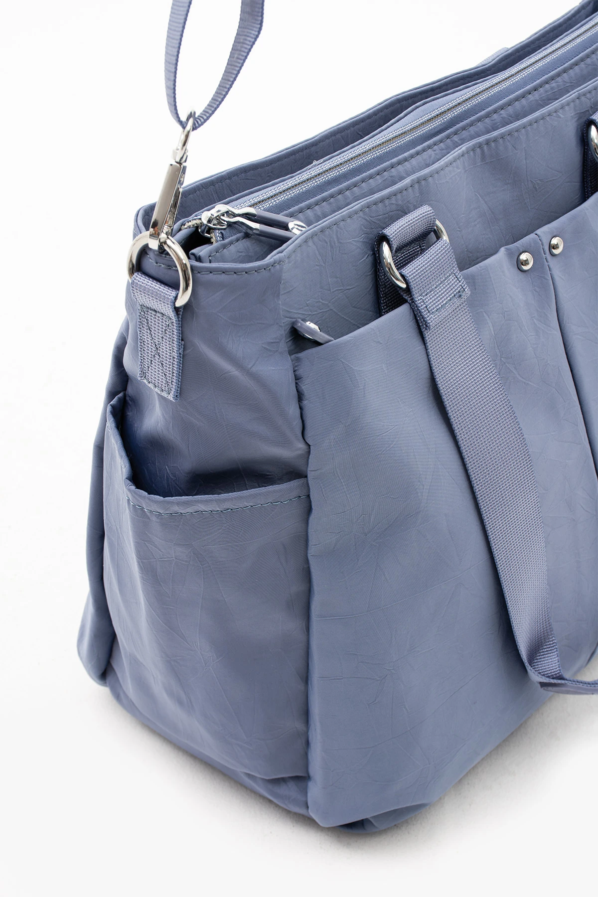 5 Gözlü Klınkır Su Geçirmez Kumaş Astarlı Ayarlanabilir Uzun Askılı Bayan Çapraz Çanta