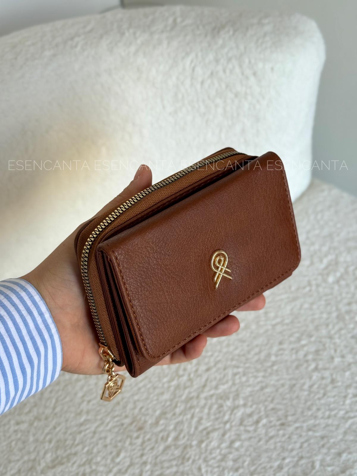 Çok Gözlü Ufak Boy Bayan Cüzdan - Taba