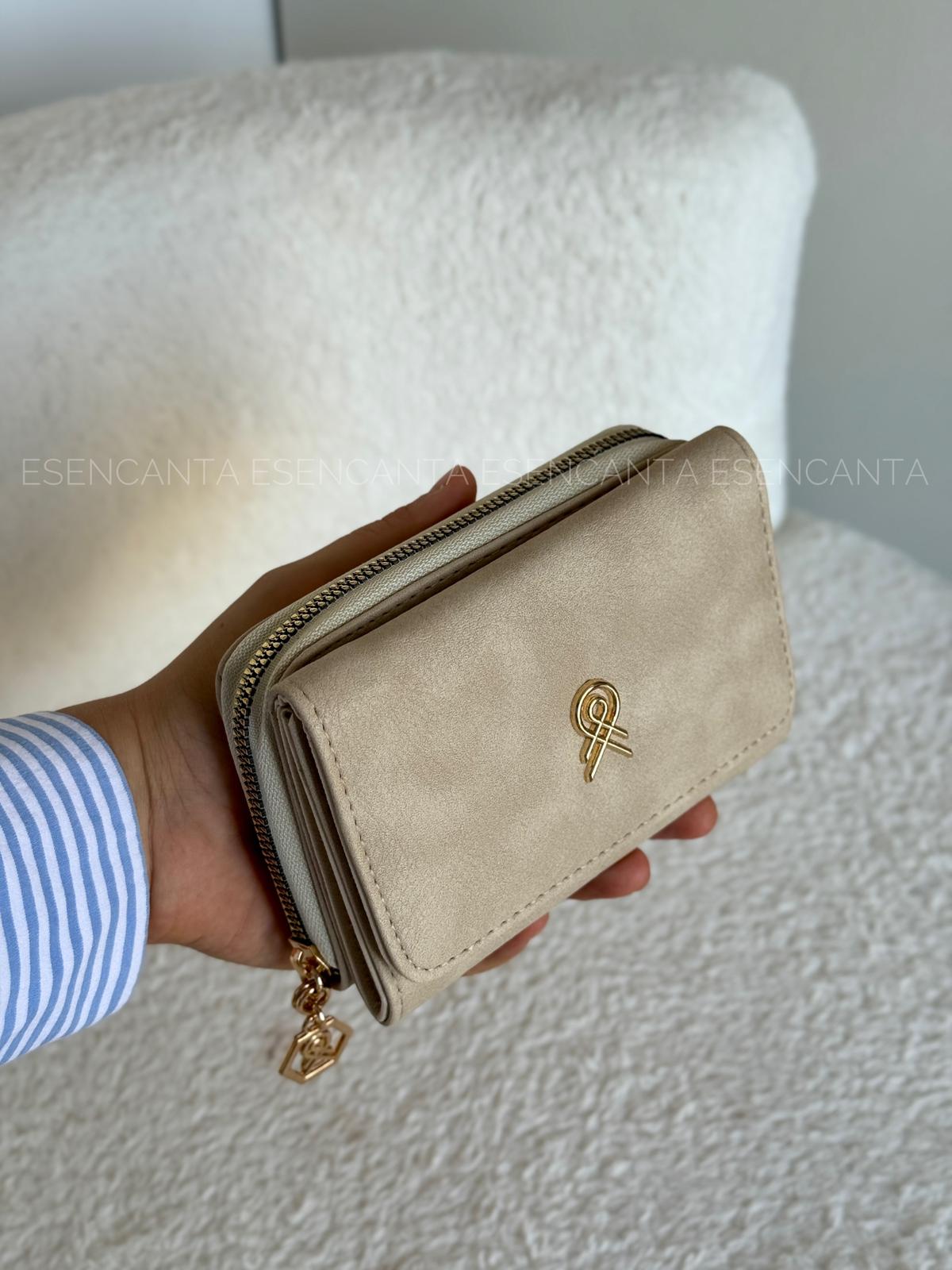 Çok Gözlü Ufak Boy Bayan Cüzdan - Krem