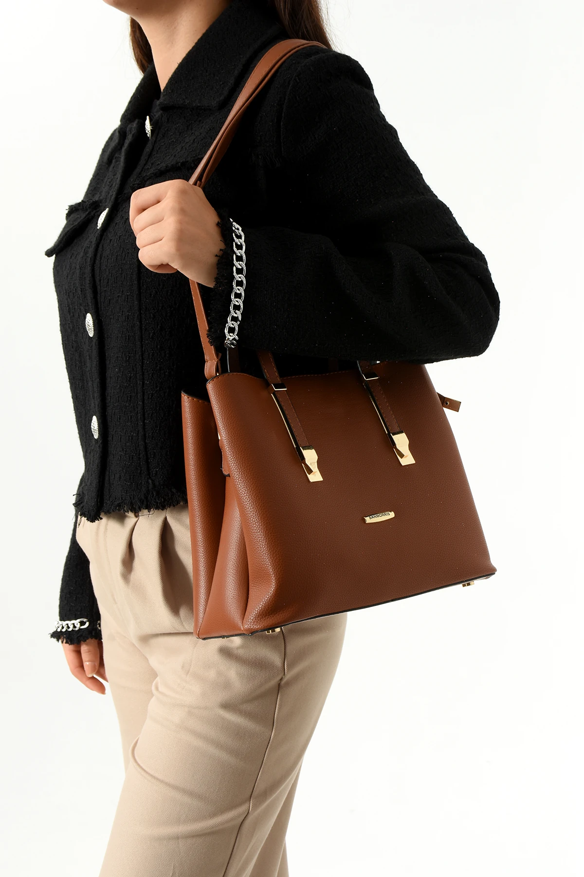 Büyük Boy Ayarlanabilir Uzun Askılı Bayan El Ve Çapraz Çanta