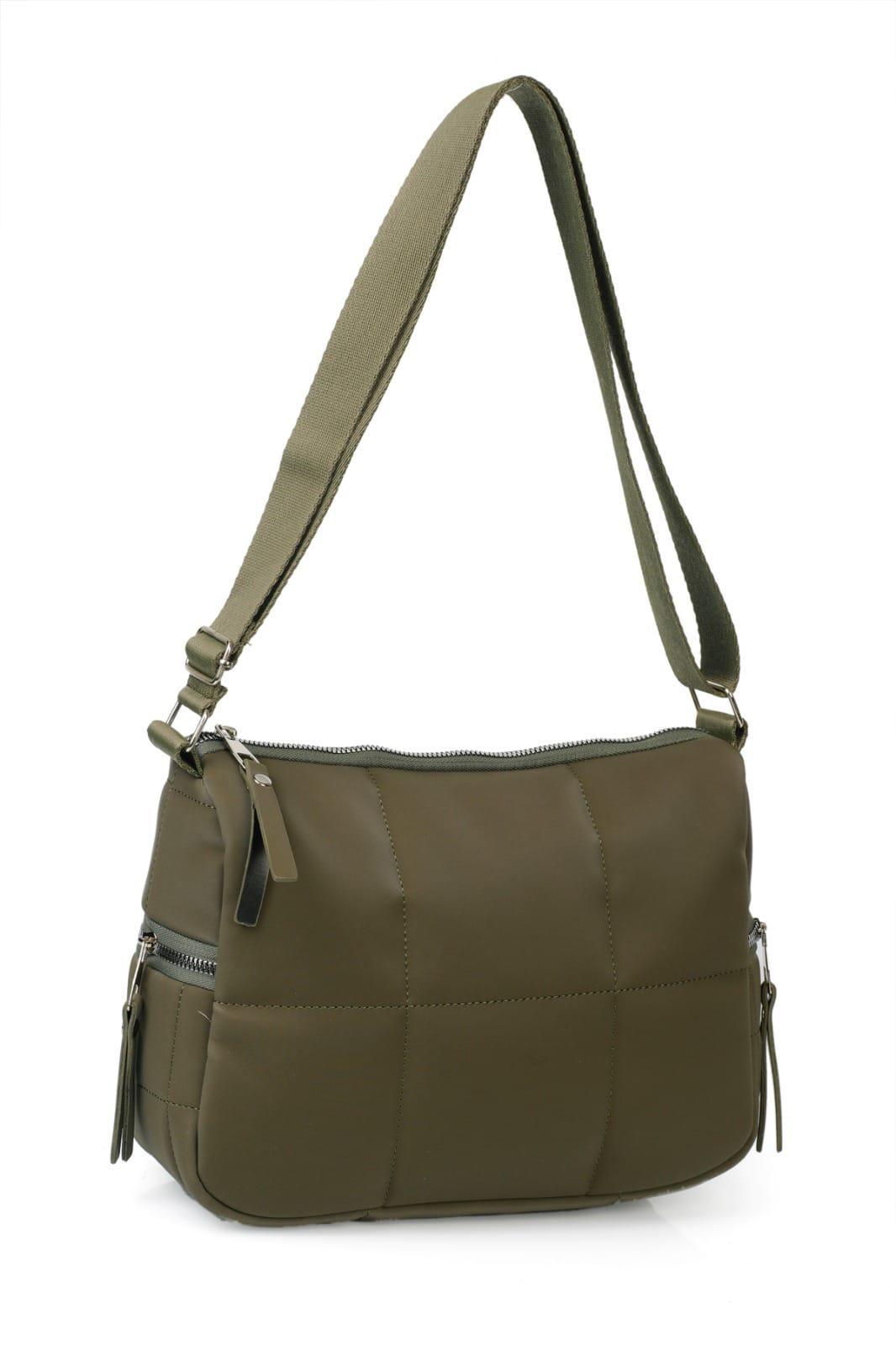 Kapitone Baskılı Saten Bayan Kol Ve Çapraz Çanta