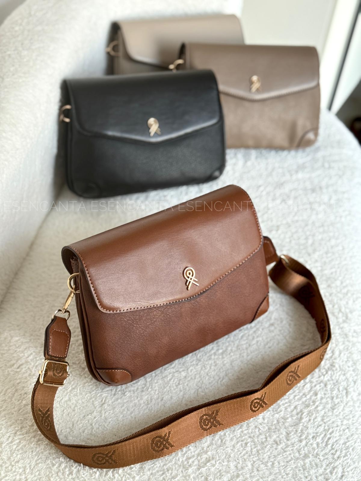 2 Bölmeli Ayarlanabilir Kolon Askılı Astarlı Bayan Çapraz Çanta  - Taba