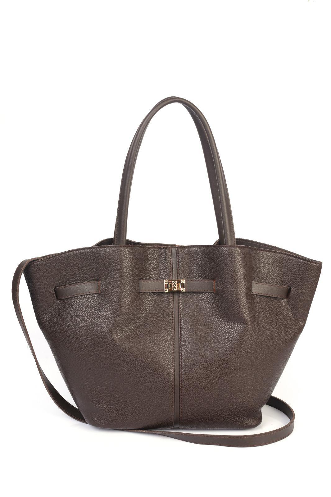 Büyük Boy Kemerli Detaylı Kol Çantası