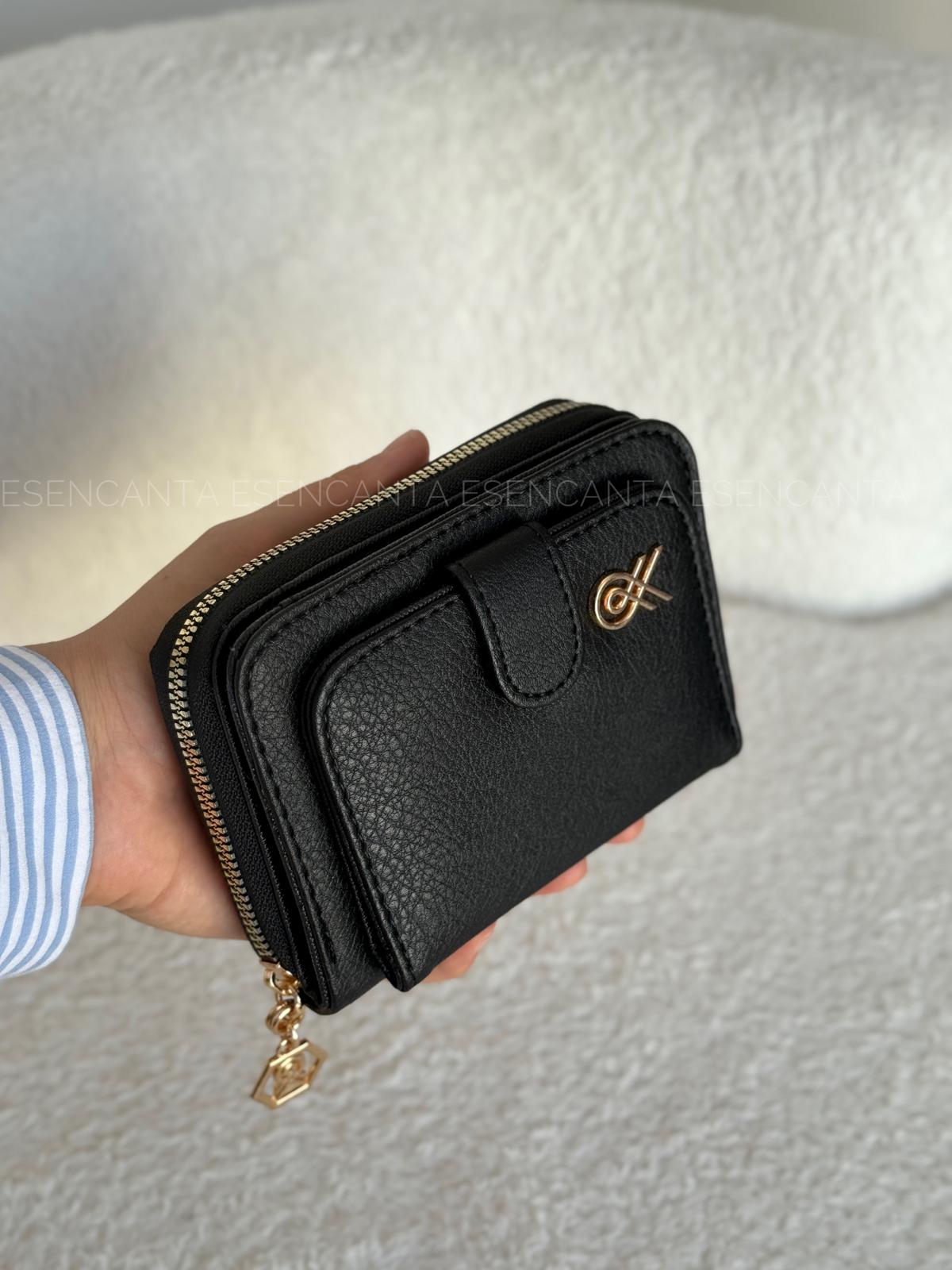 Logo Detaylı Küçük Boy Çok Gözlü Bayan Cüzdan