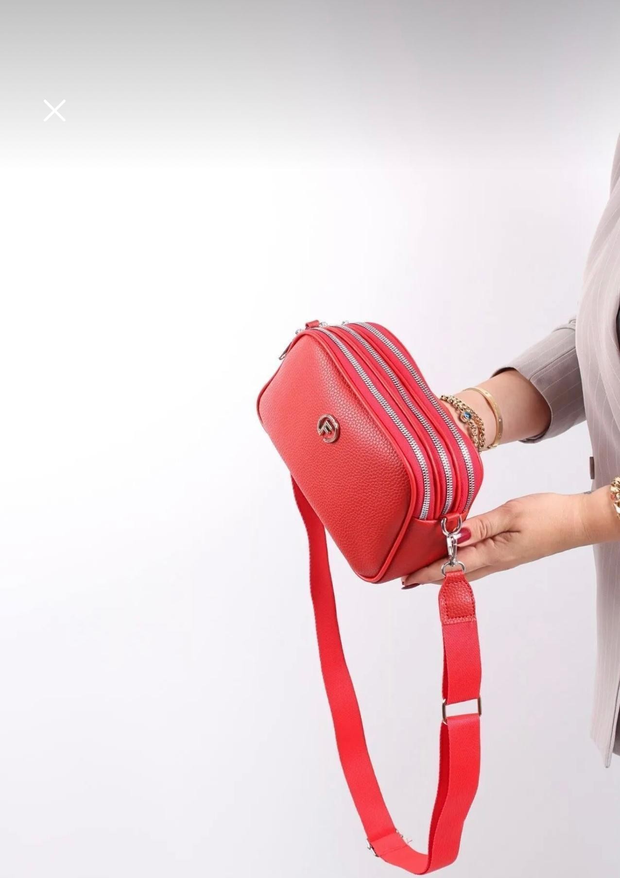 4 Bölmeli Kolon Askılı Bayan Çapraz Çanta 