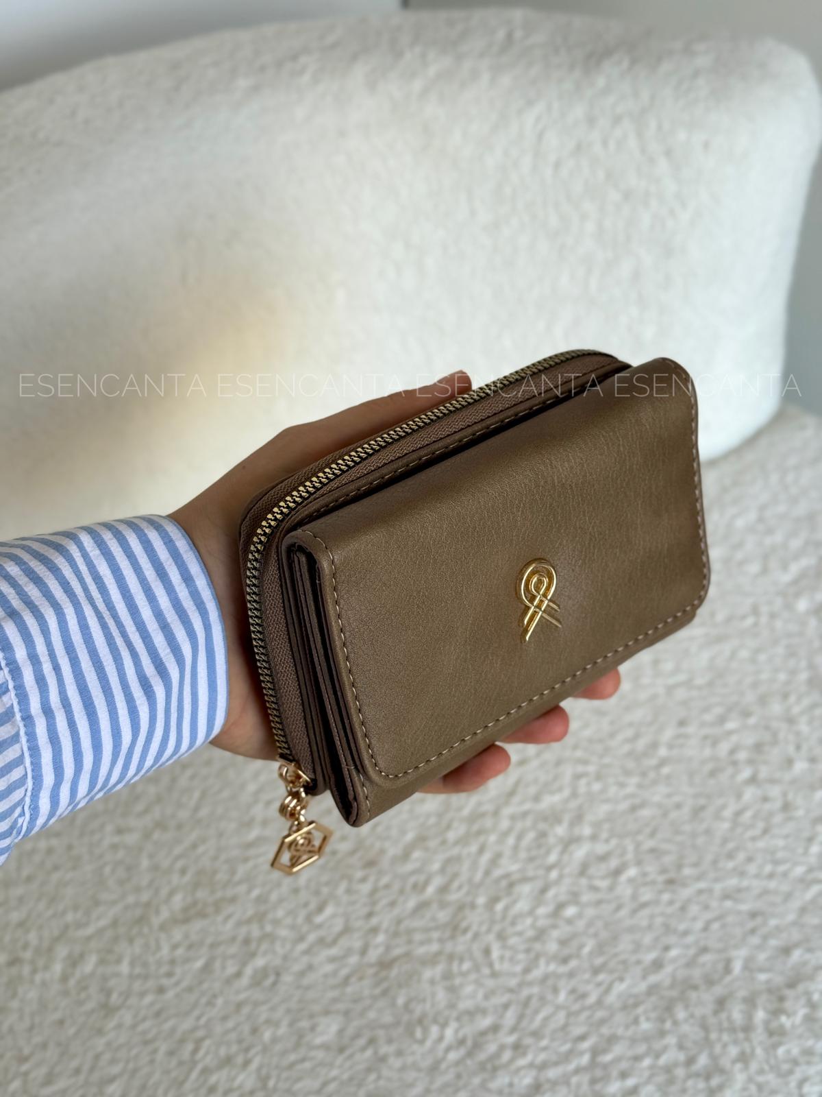 Çok Gözlü Ufak Boy Bayan Cüzdan - Koyu Vizon