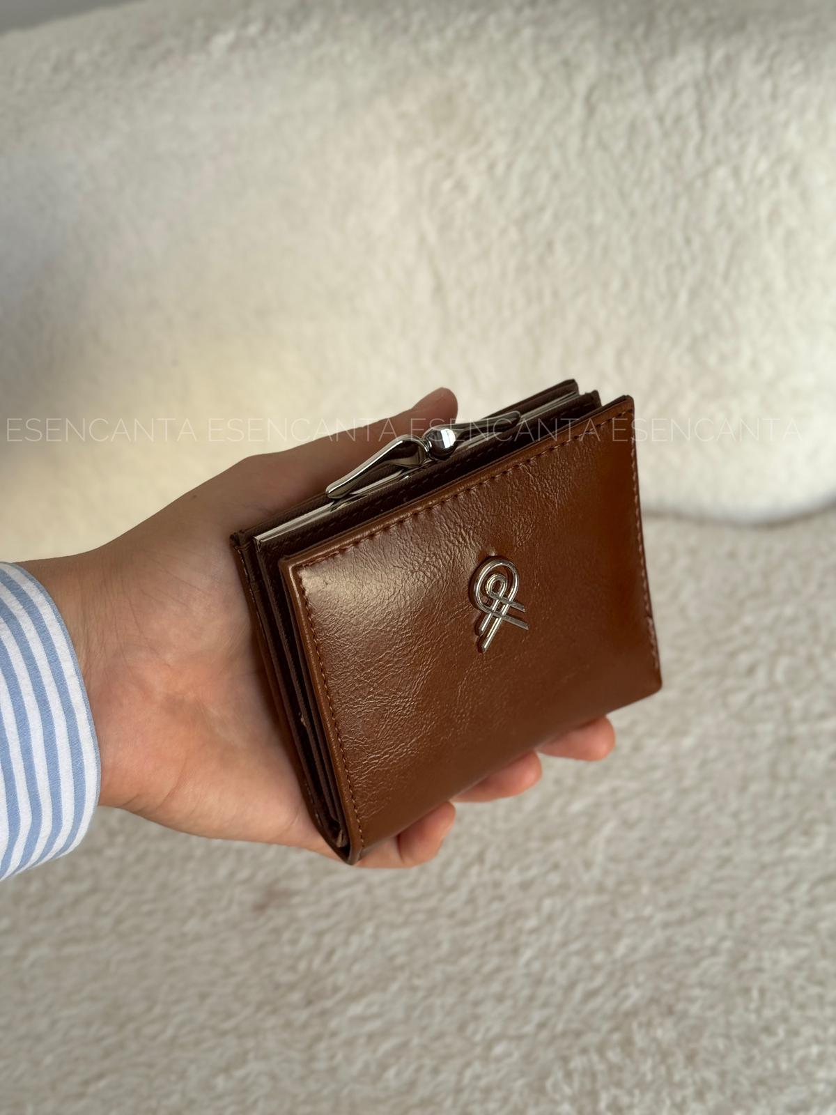 Burslu Küçük Boy Bayan Cüzdan - Taba