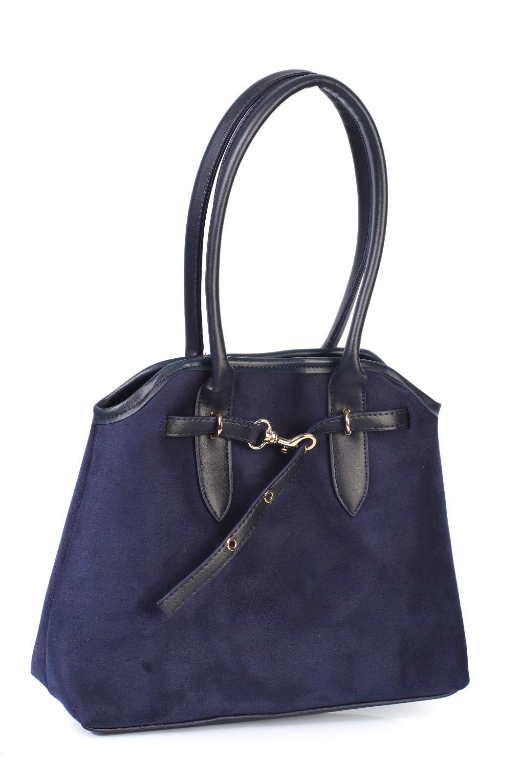 Büyük Boy Nubuk Kanca Detaylı Kol Çantası