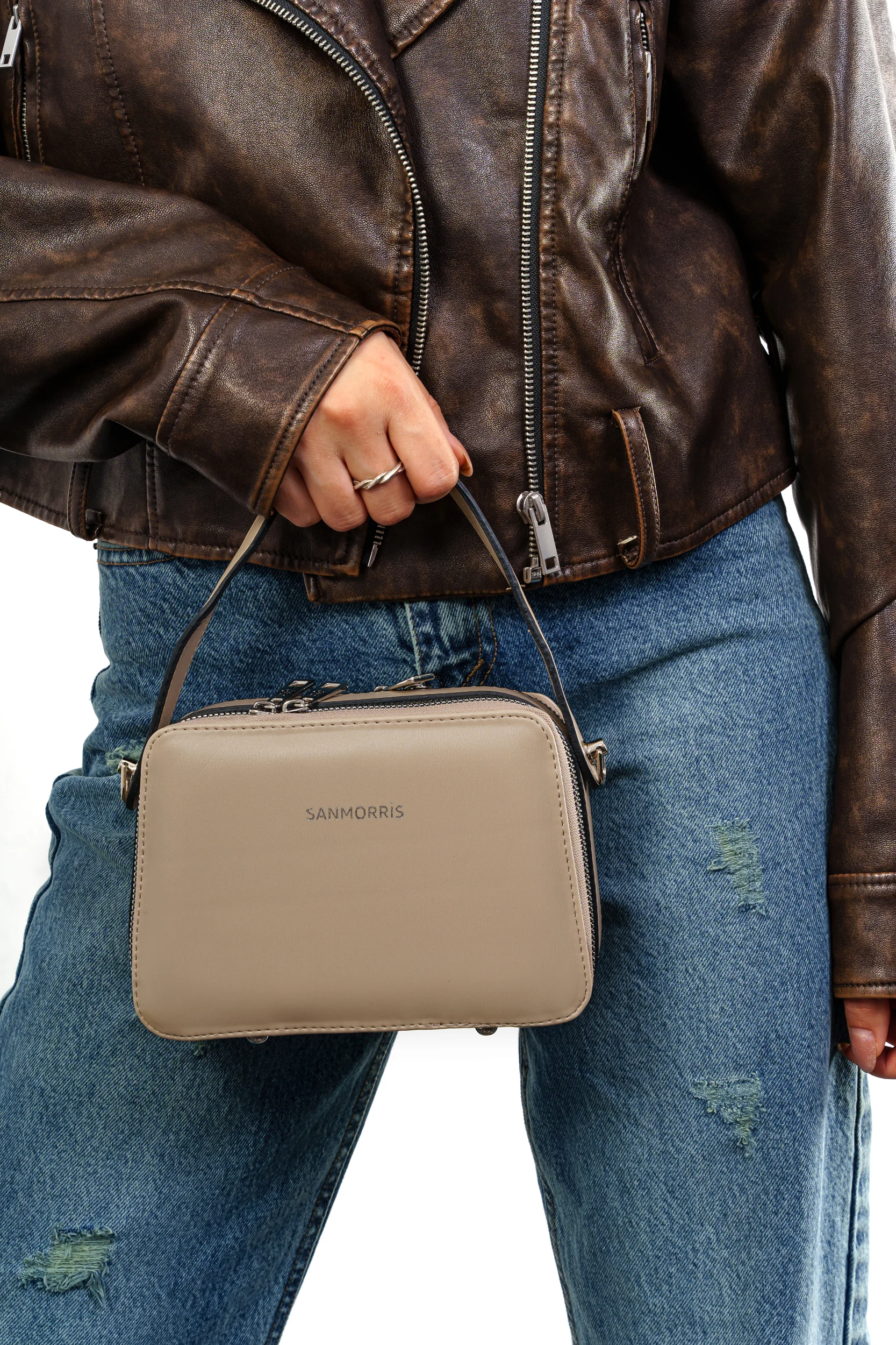 2 Gözlü Kutu Ayarlanabilir Uzun Askılı Bayan El Ve Çapraz Çanta