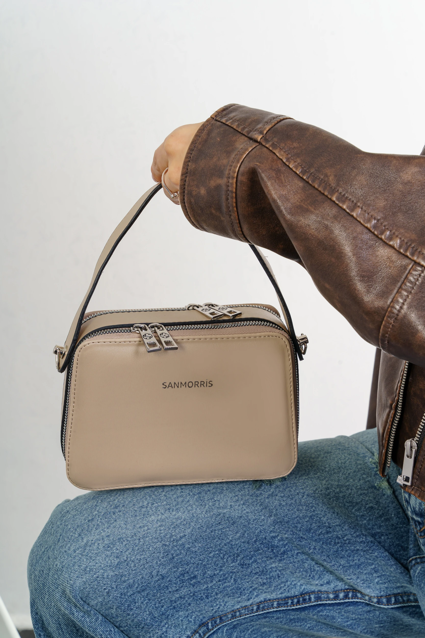 2 Gözlü Kutu Ayarlanabilir Uzun Askılı Bayan El Ve Çapraz Çanta