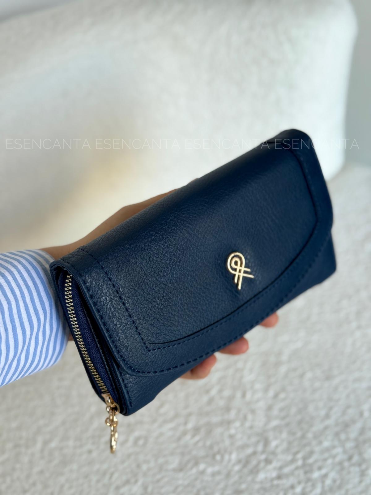 Büyük Boy Çok Gözlü Bayan Cüzdan - Lacivert