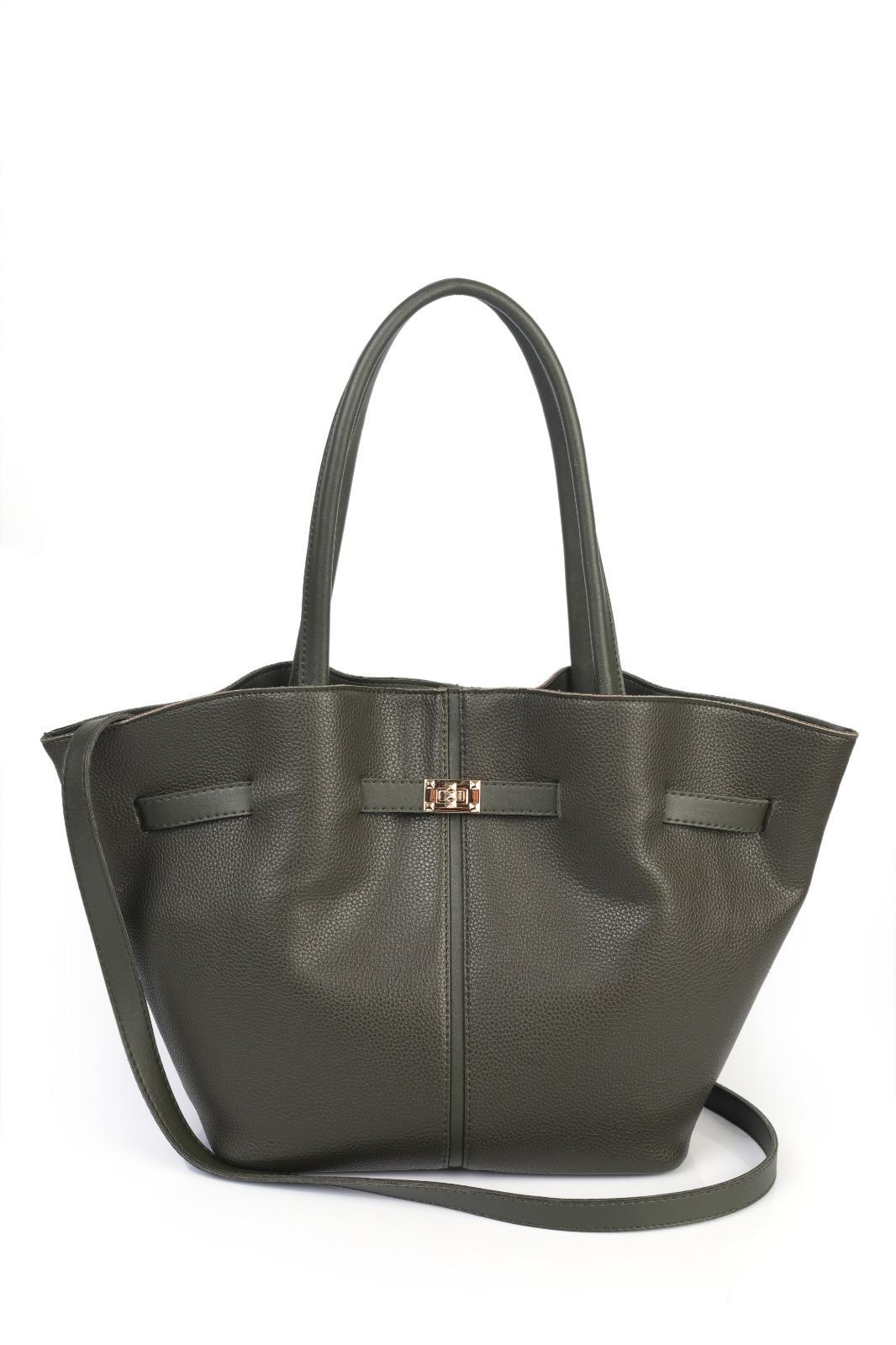 Büyük Boy Kemerli Detaylı Kol Çantası