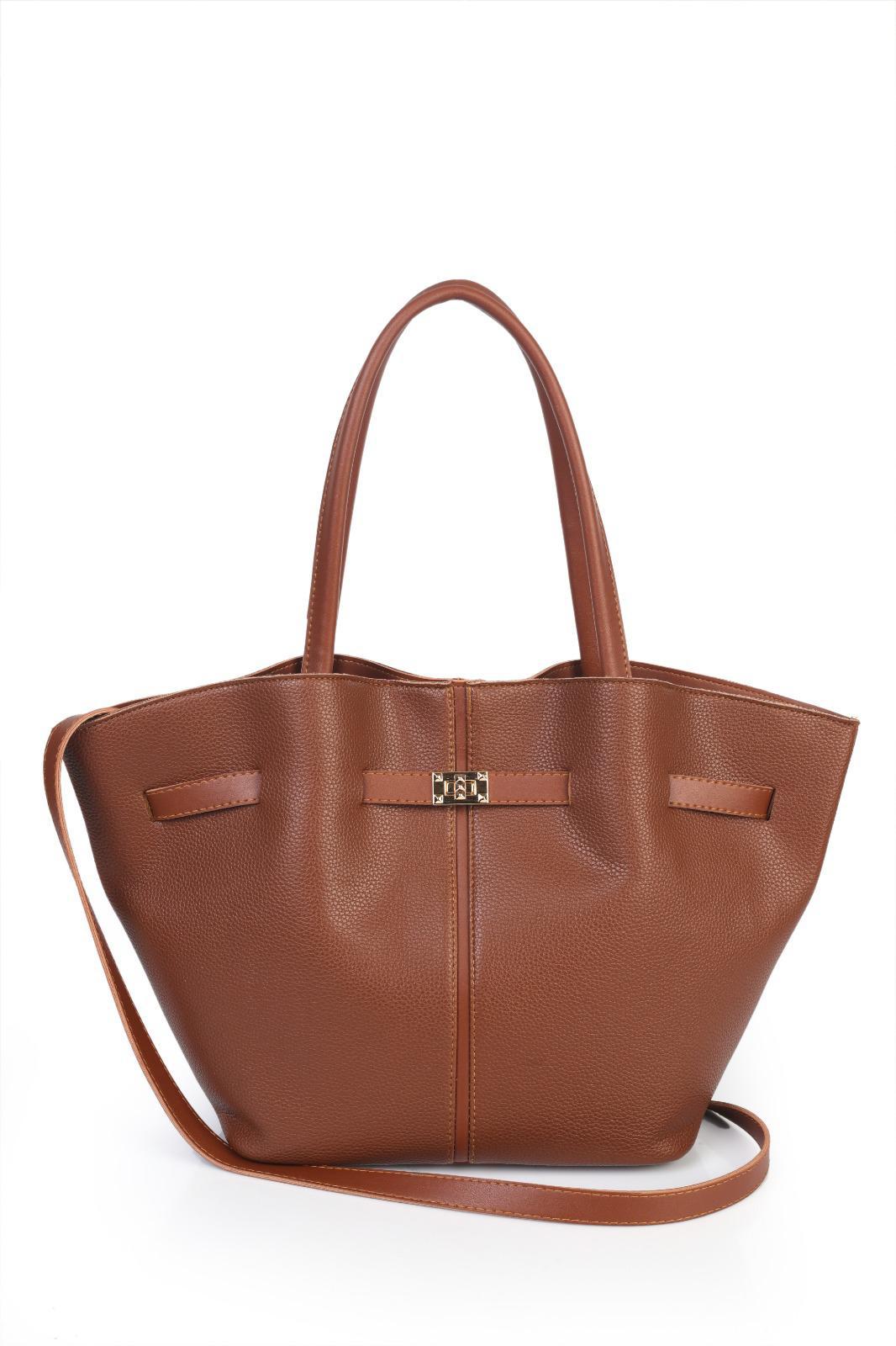 Büyük Boy Kemerli Detaylı Kol Çantası