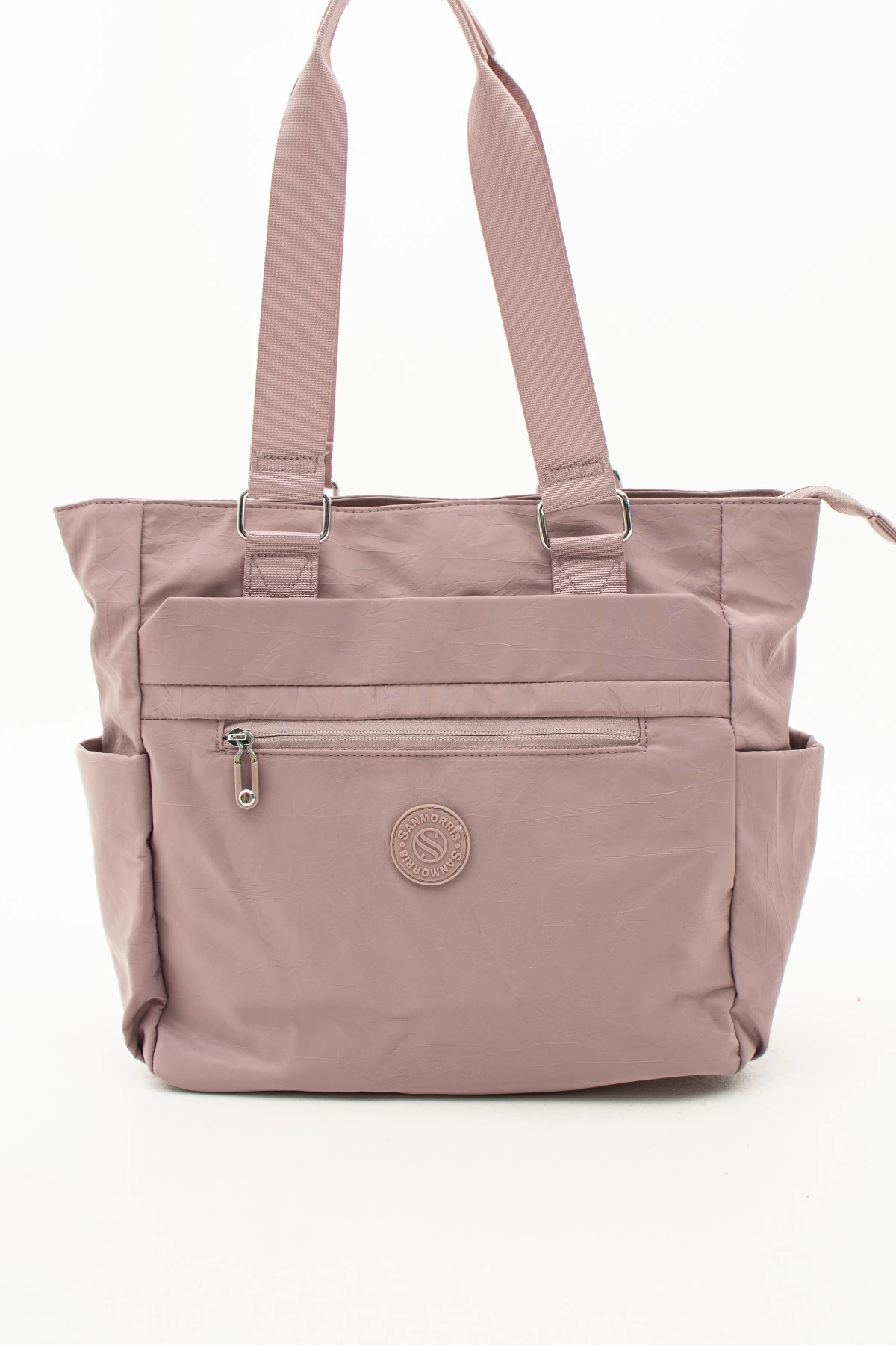 5 Bölmeli Su Geçirmez Astarlı Ayarlanabilir Uzun Askılı Bayan Çapraz Çanta - Pudra