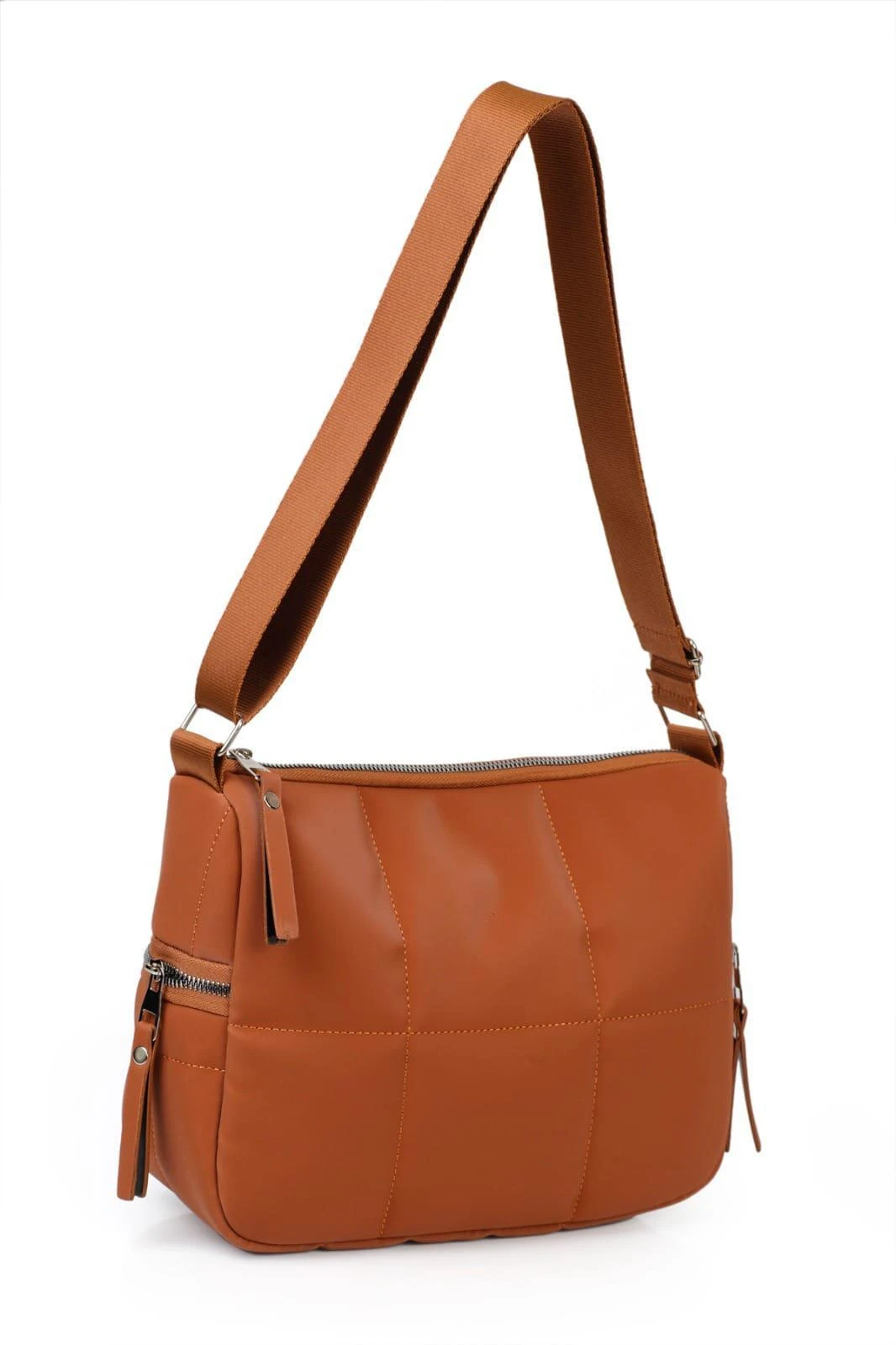 Kapitone Baskılı Saten Bayan Kol Ve Çapraz Çanta