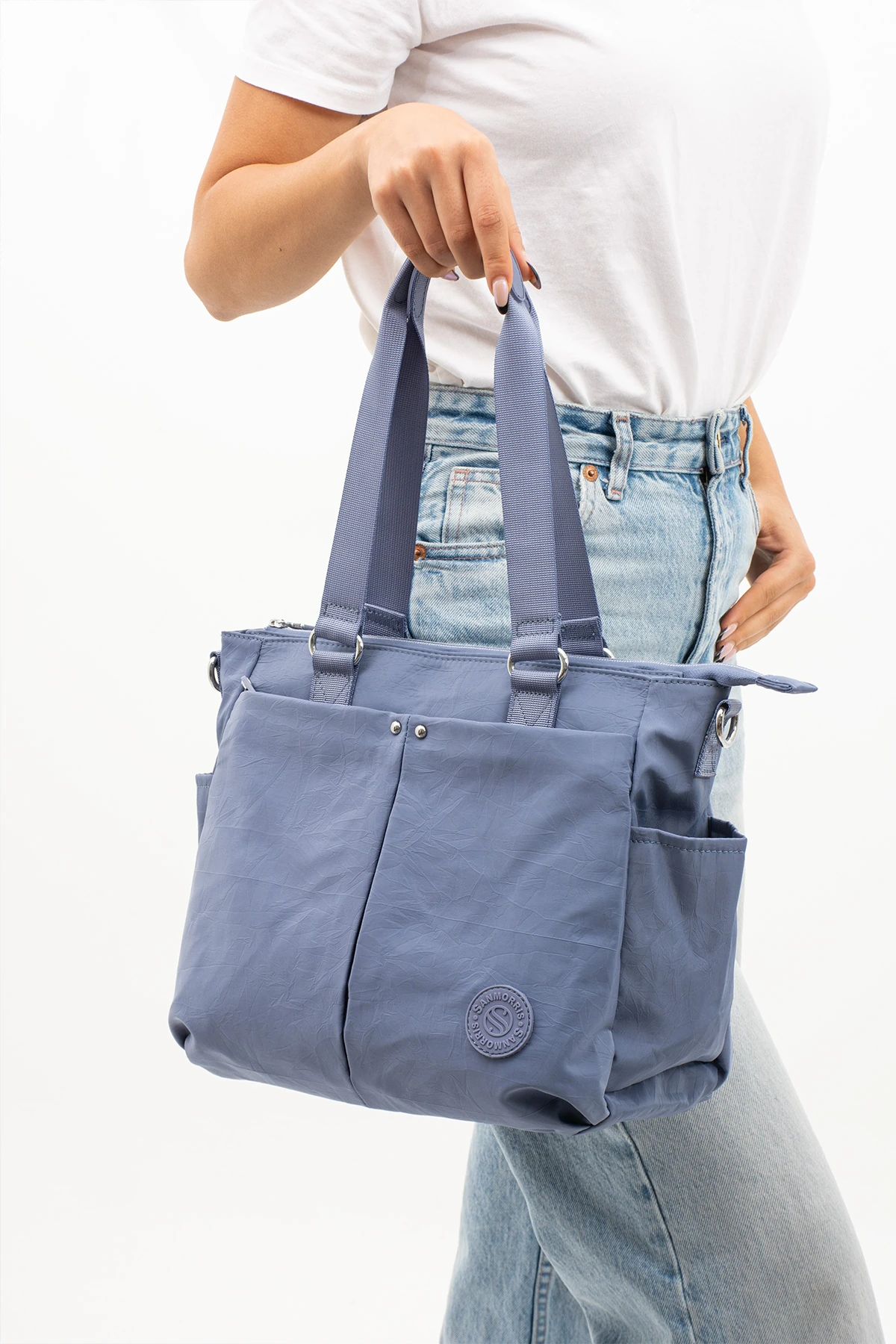 5 Gözlü Klınkır Su Geçirmez Kumaş Astarlı Ayarlanabilir Uzun Askılı Bayan Çapraz Çanta