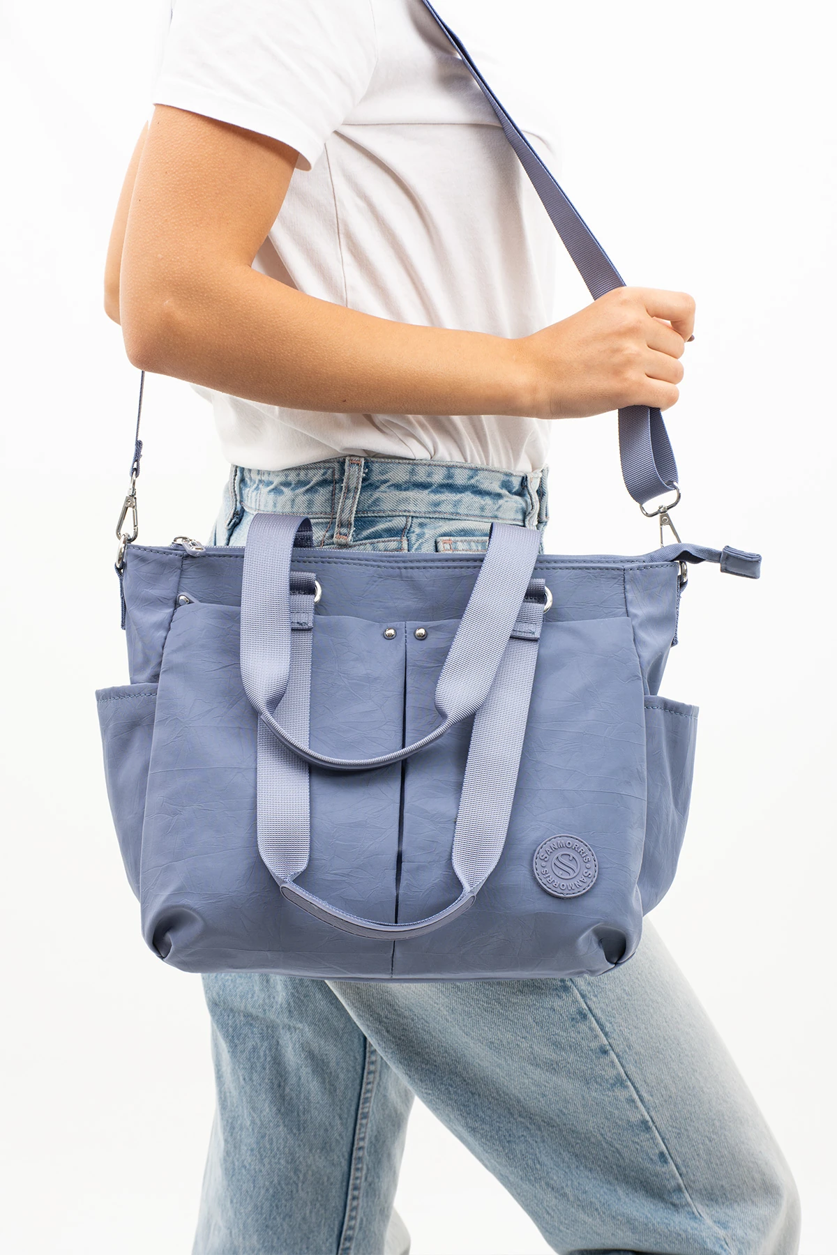 5 Gözlü Klınkır Su Geçirmez Kumaş Astarlı Ayarlanabilir Uzun Askılı Bayan Çapraz Çanta