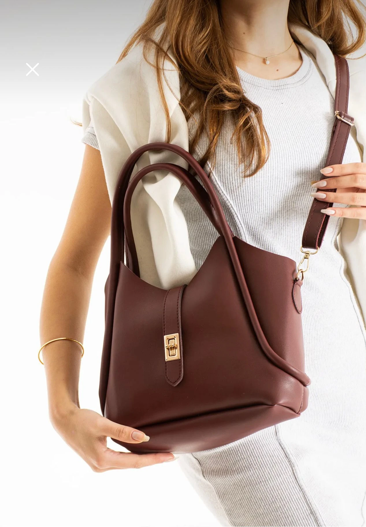 Kol Ve Çapraz Yavrulu Bayan Çantası