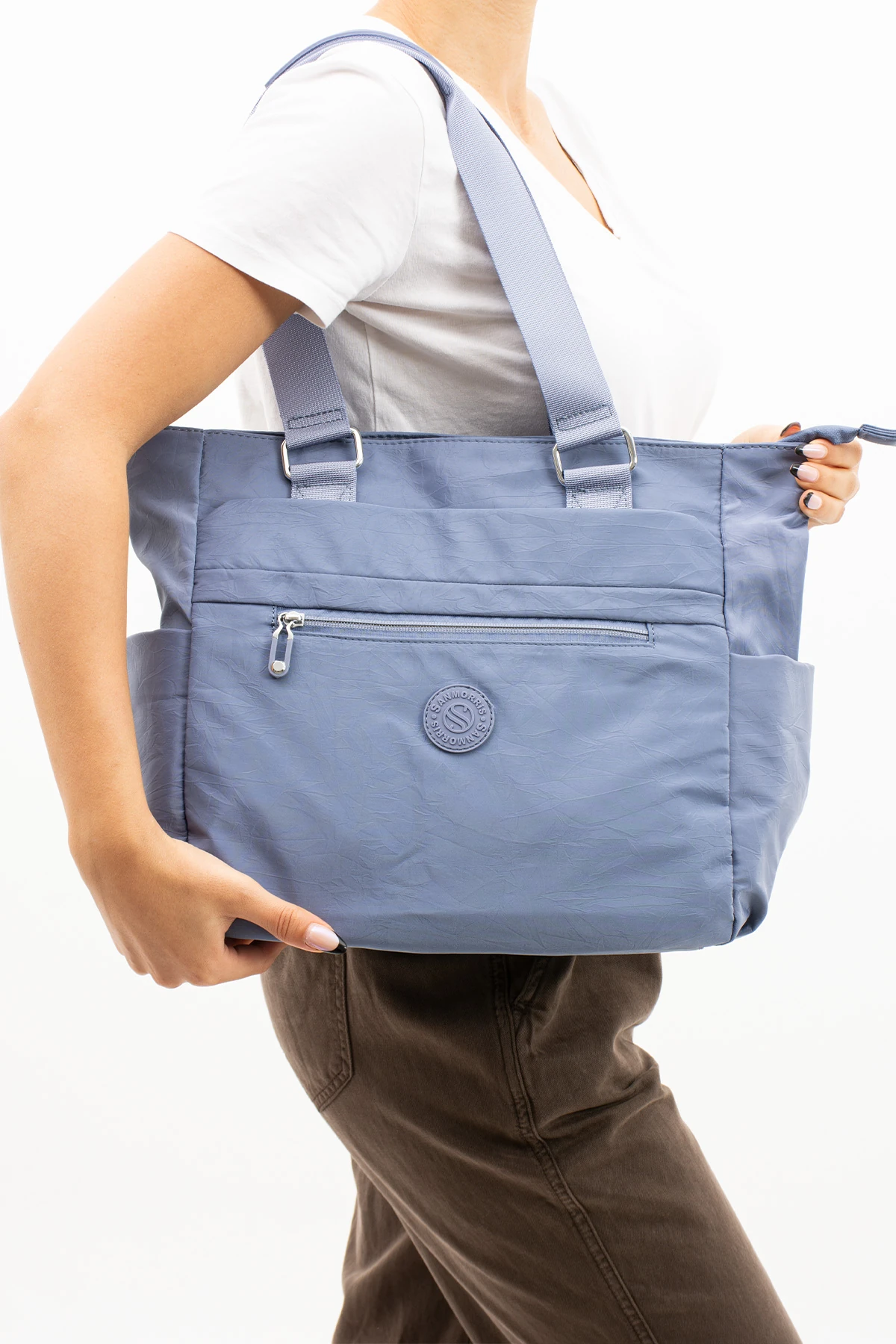 5 Bölmeli Su Geçirmez Astarlı Ayarlanabilir Uzun Askılı Bayan Çapraz Çanta