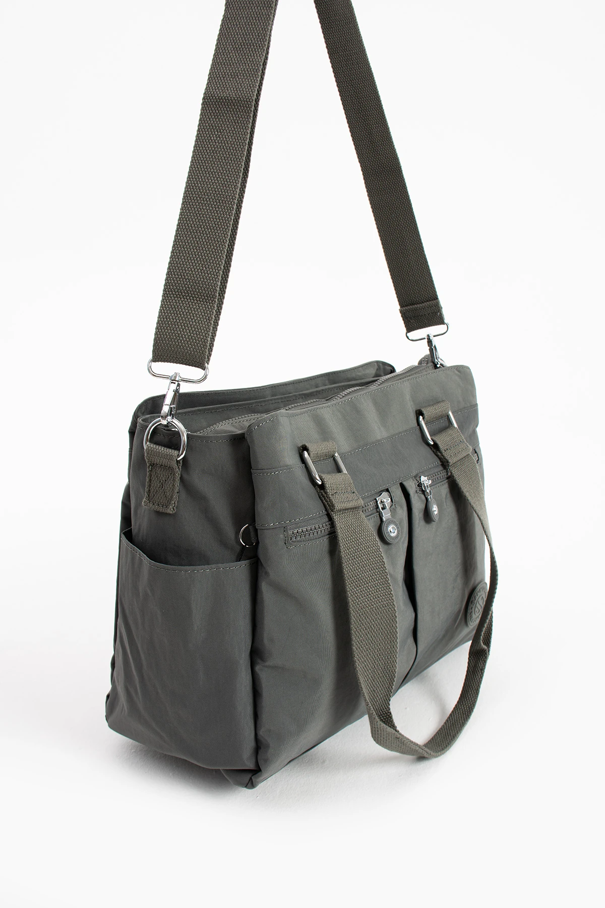 8 Bölmeli Astarlı Klınkır Su Geçirmez Ayarlanabilir Uzun Askılı Bayan Çapraz Çanta