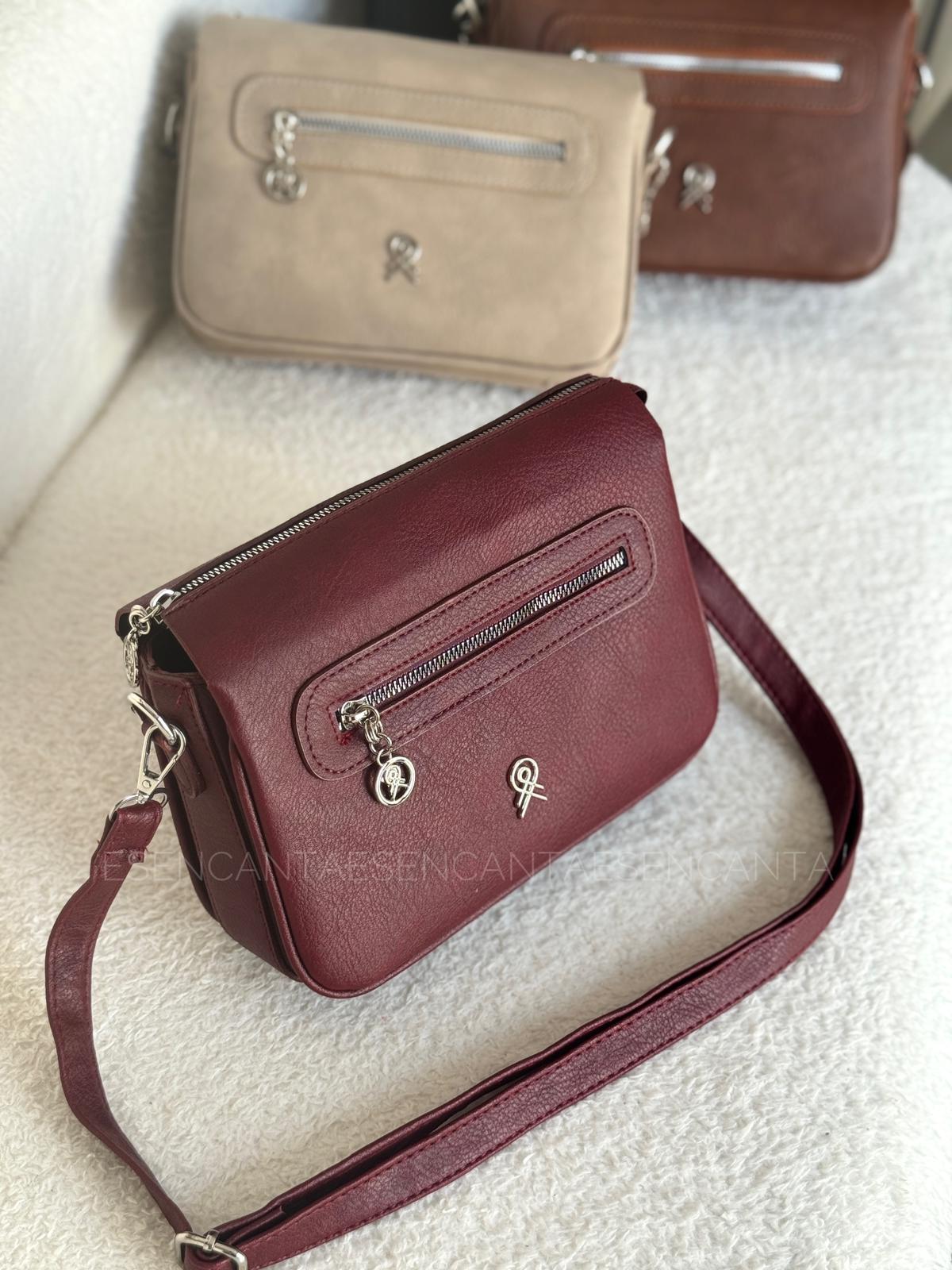 6 Gözlü Astarlı Ayarlanabilir Uzun Askılı Bayan Çapraz Çanta - Bordo