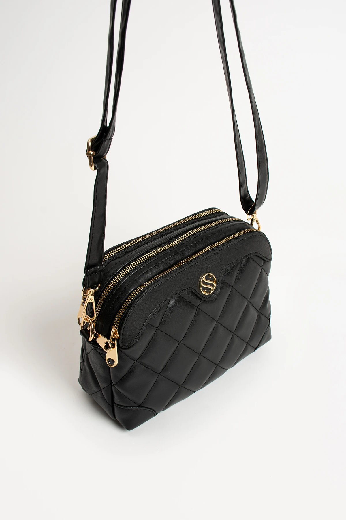 3 Bölmeli Astarlı Ayarlanabilir Uzun Askılı Bayan Çapraz Çanta