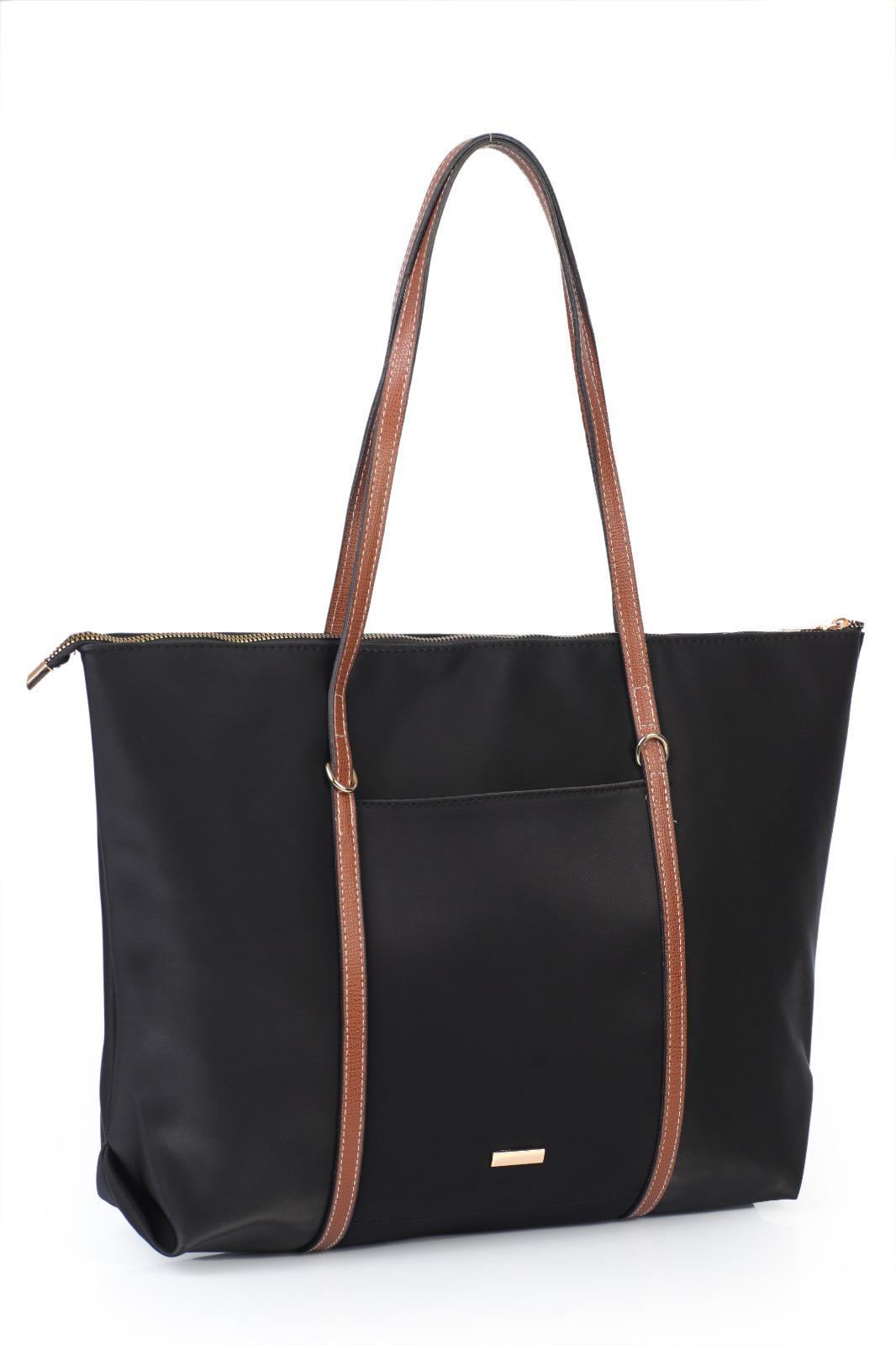 Büyük Boy Astarlı Kemer Detaylı Bayan Kol Çantası