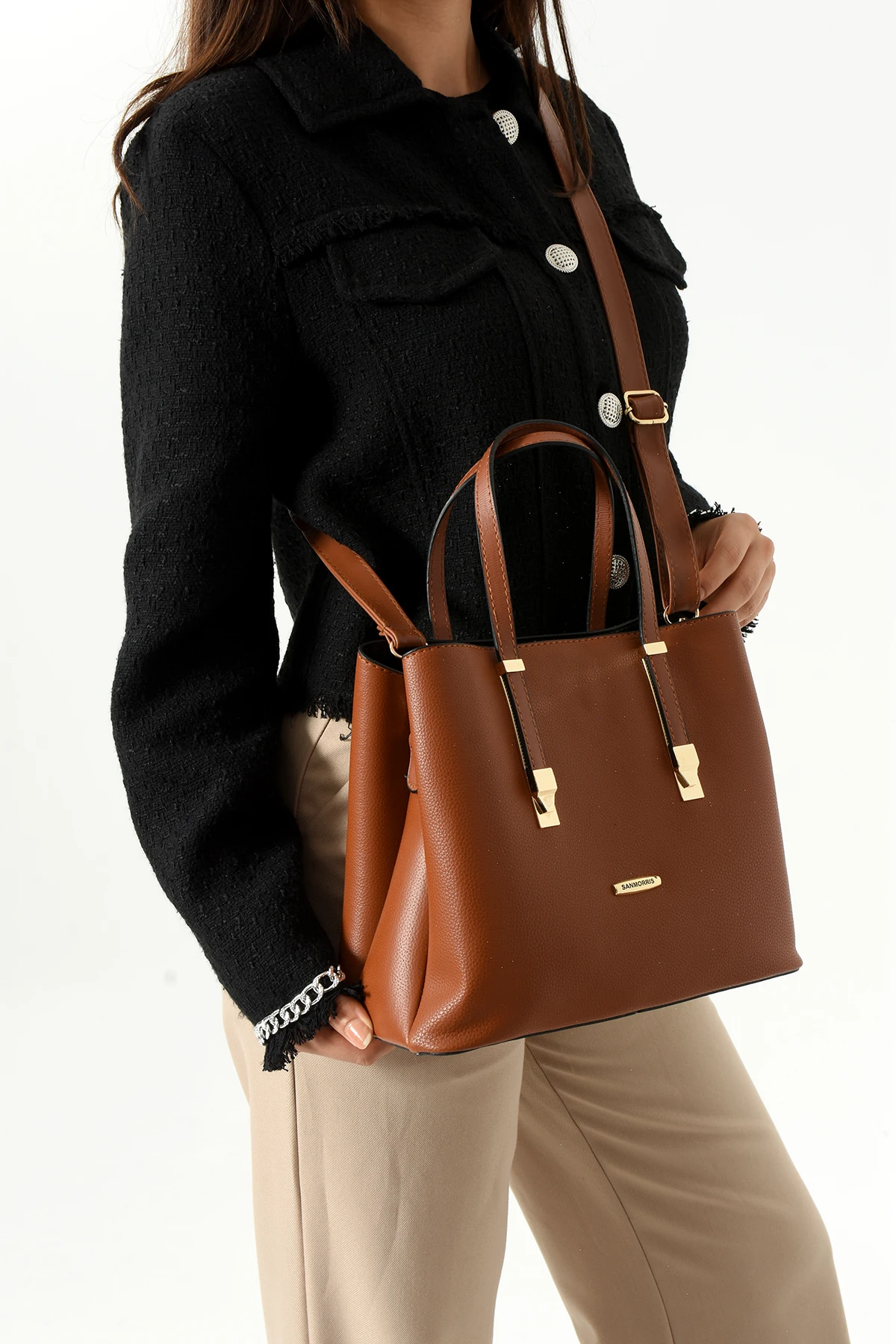 Büyük Boy Ayarlanabilir Uzun Askılı Bayan El Ve Çapraz Çanta