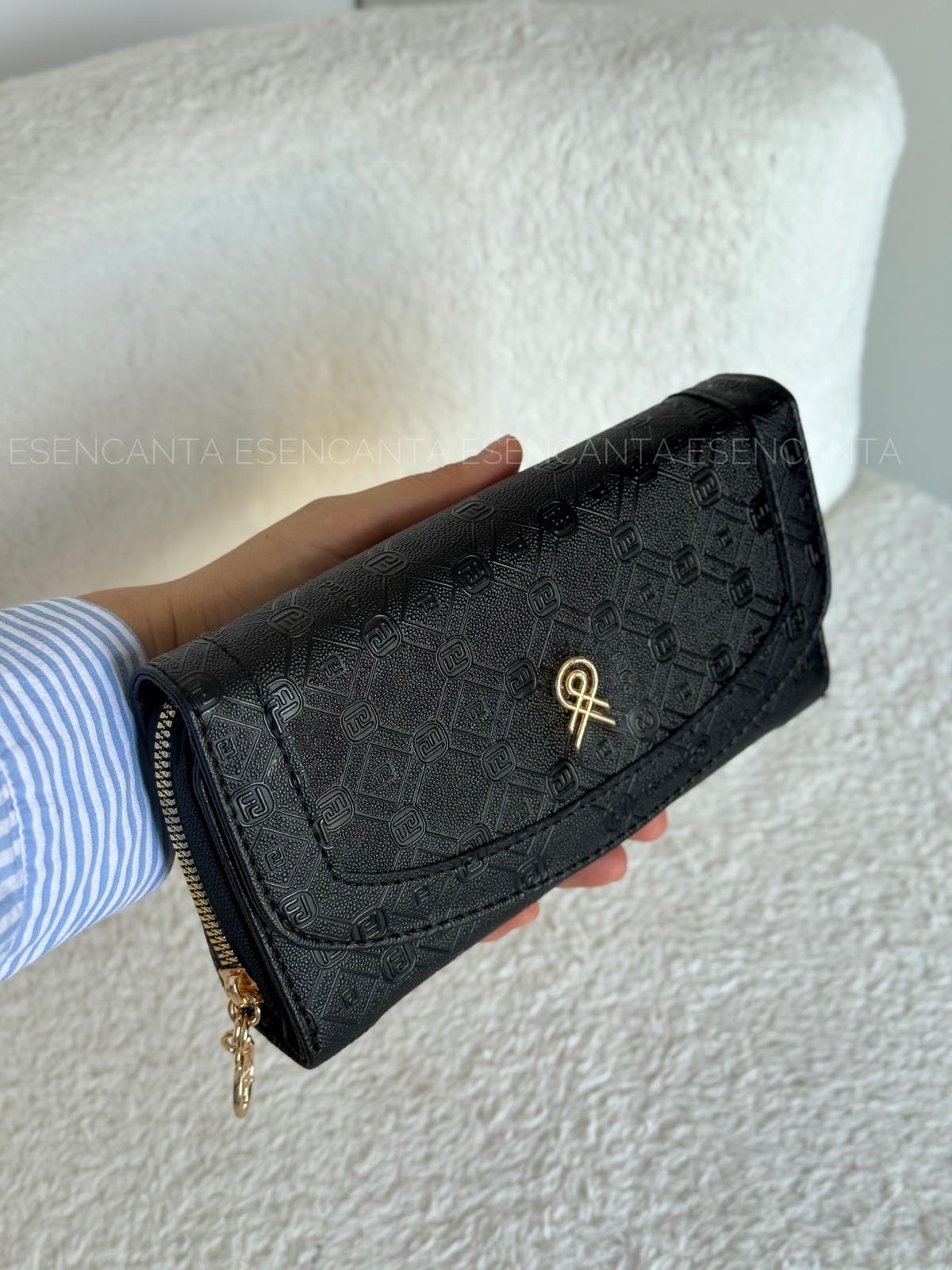 Büyük Boy Çok Gözlü Bayan Cüzdan - Polo Siyah