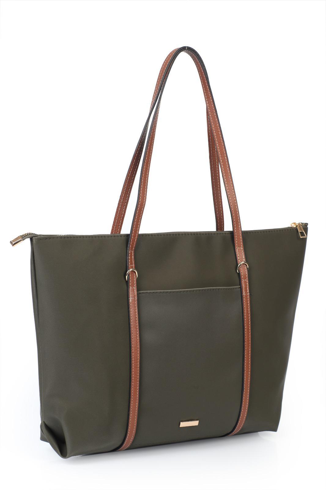 Büyük Boy Astarlı Kemer Detaylı Bayan Kol Çantası