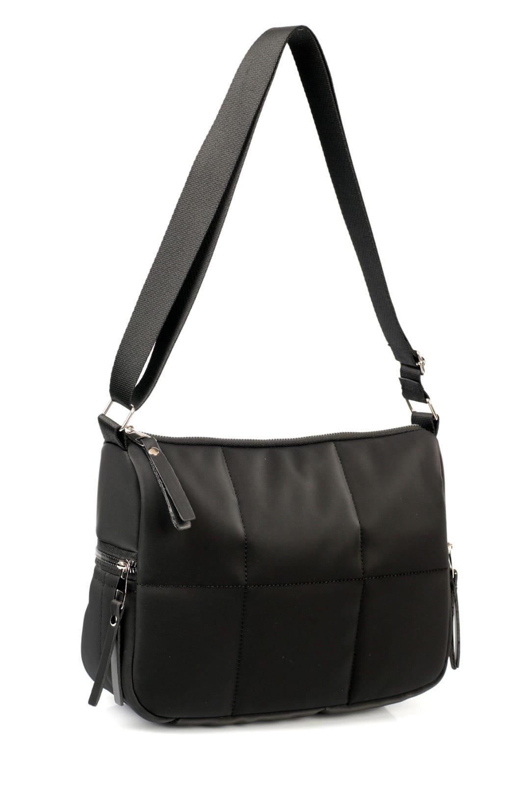 Kapitone Baskılı Saten Bayan Kol Ve Çapraz Çanta