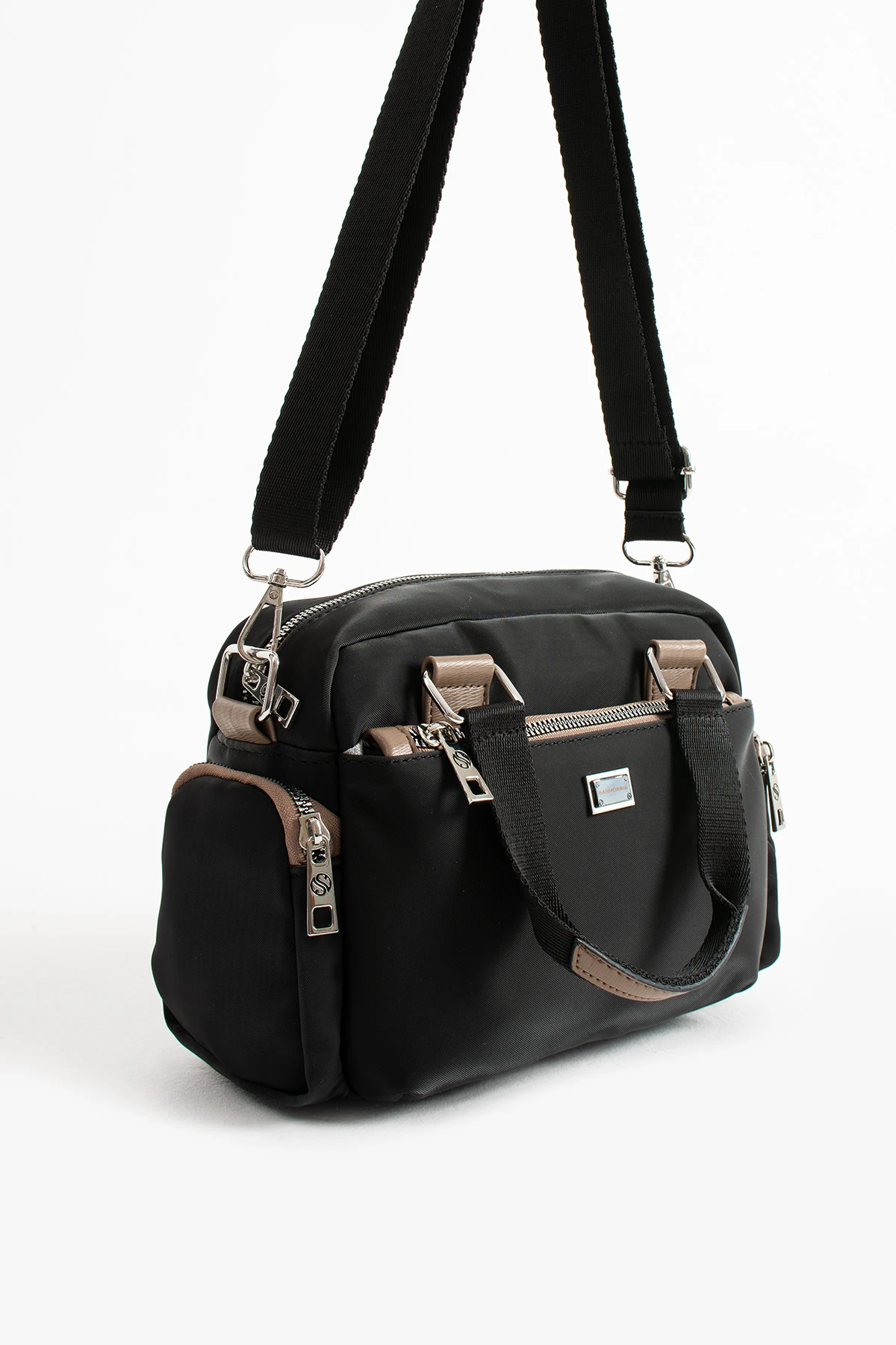 4 Gözlü Ayarlanabilir Kolon Askılı Astarlı Bayan El Ve Çapraz Çanta