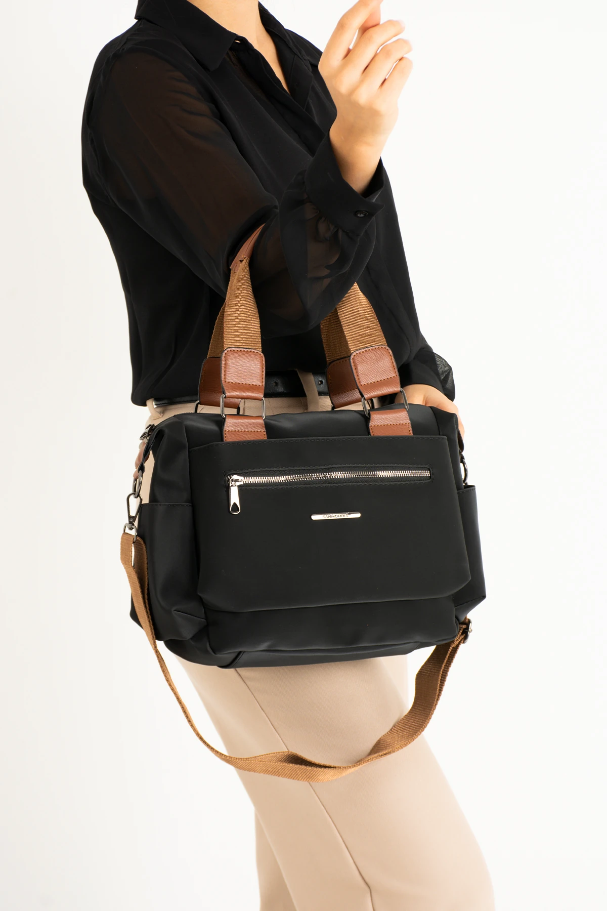 6 Bölmeli Astarlı Ayarlanabili Kolon Askılı Bayan El Ve Çapraz Çanta